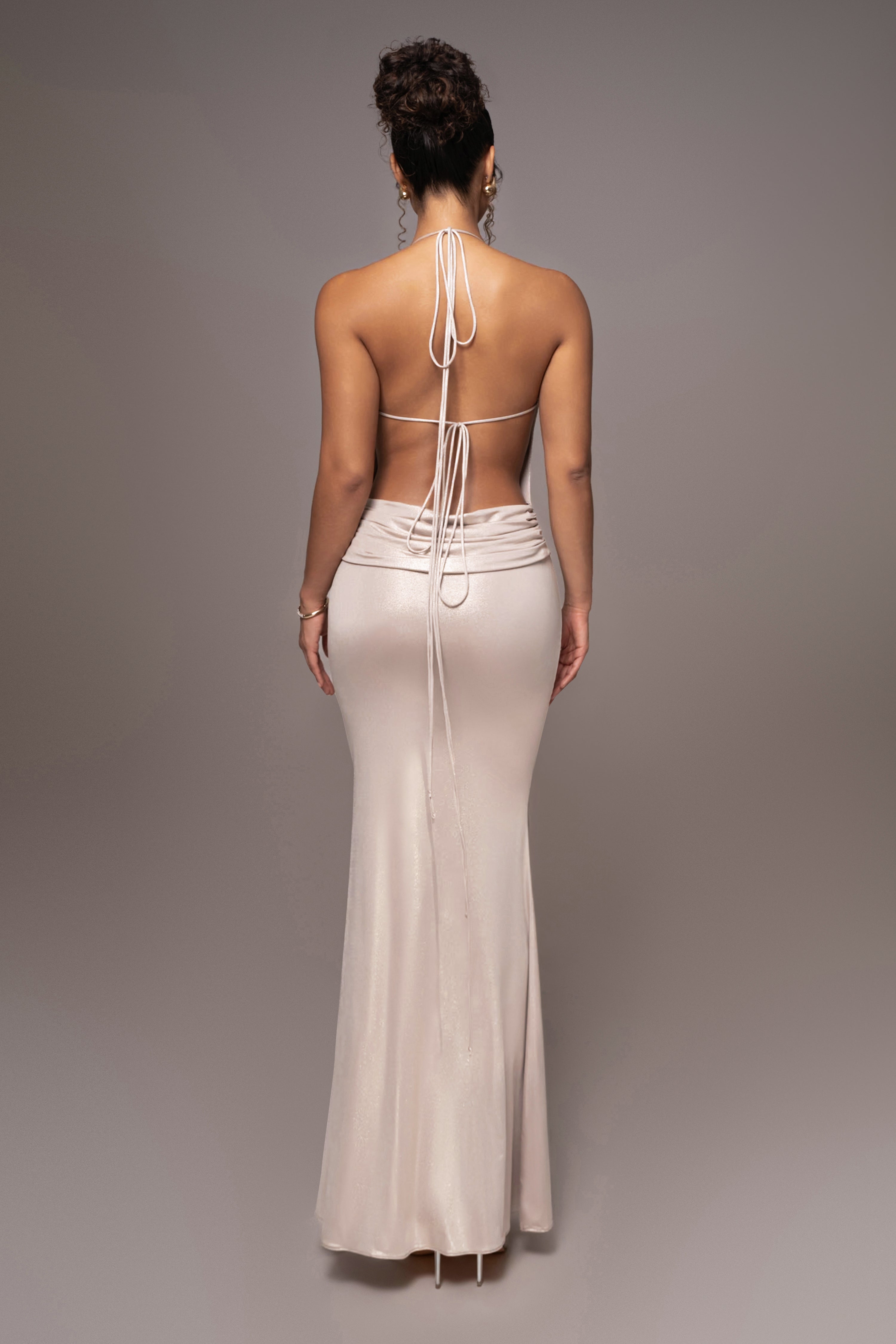 Champagne Heart of Gold Maxi Dress