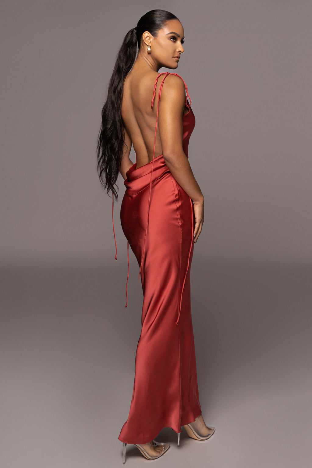 Red Irresistible Satin Maxi Dress