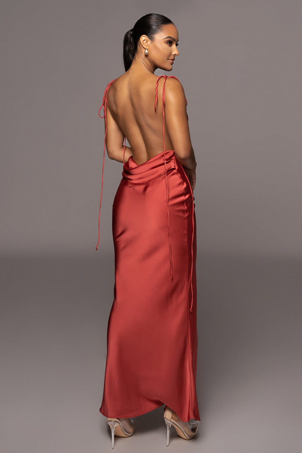 Red Irresistible Satin Maxi Dress