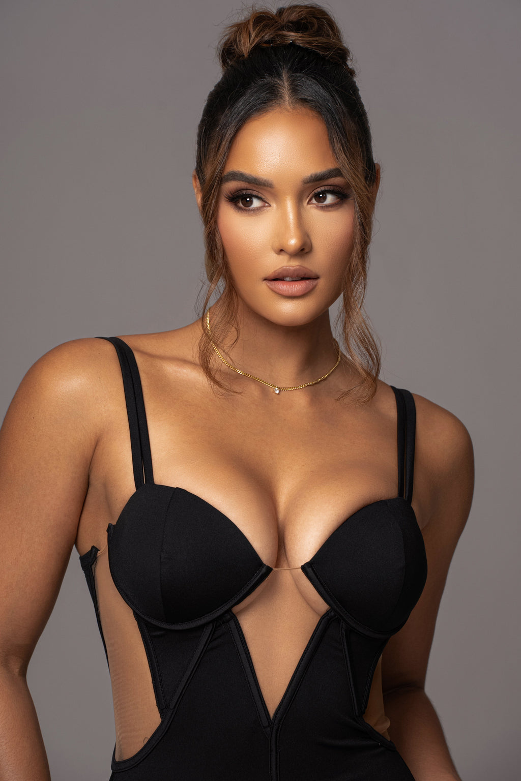 Black Enchantment Bustier Maxi Dress