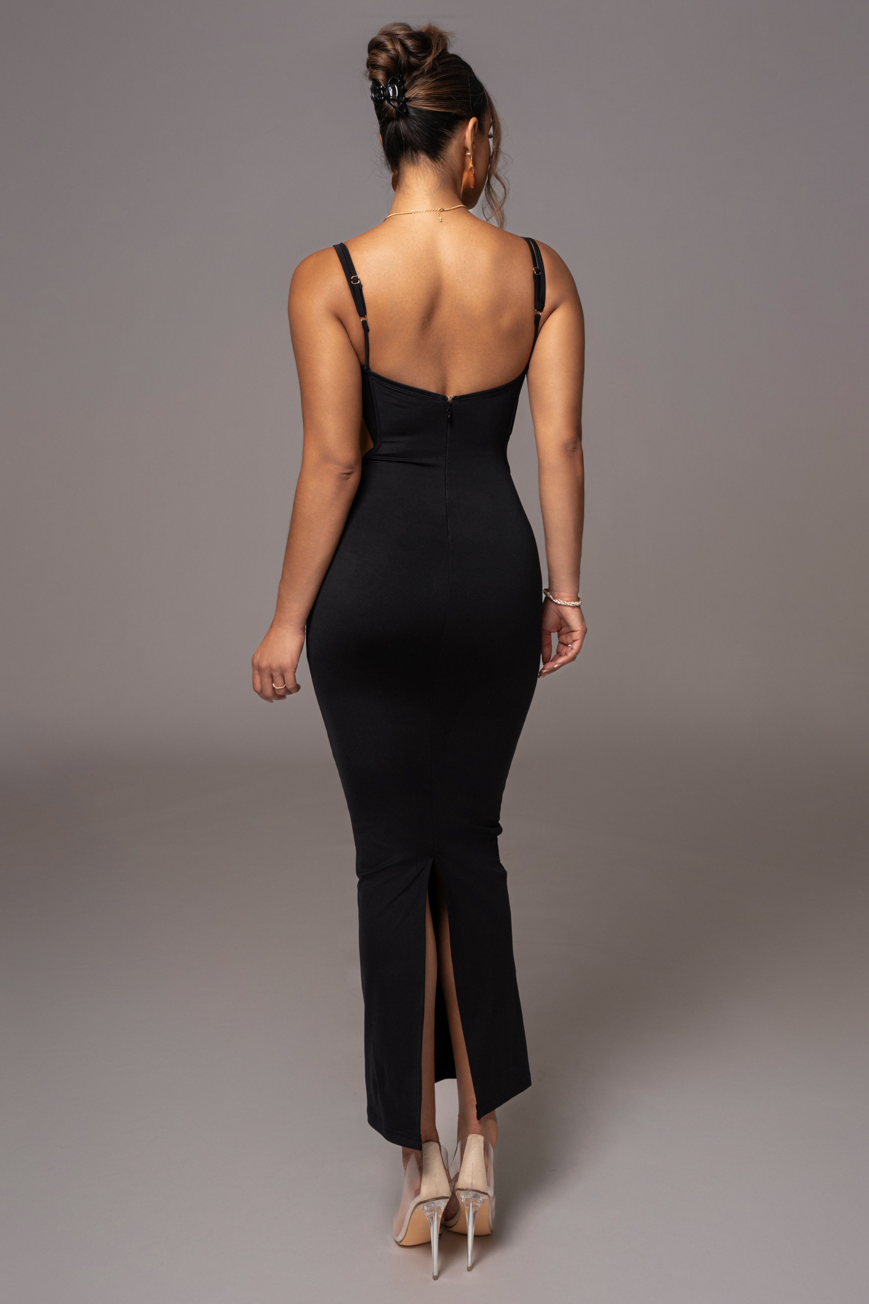 Black Enchantment Bustier Maxi Dress