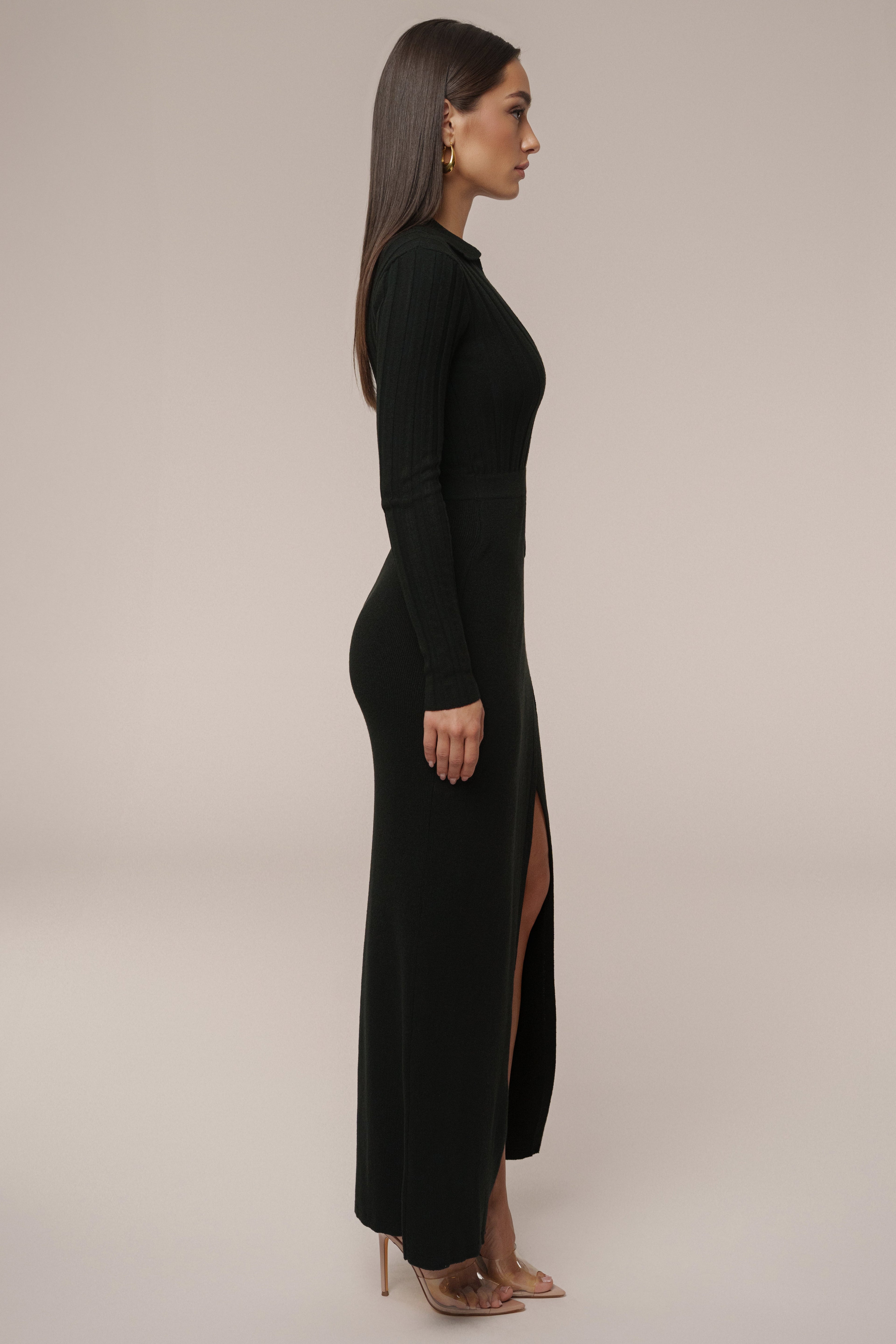 Black Emma Knit Maxi Dress