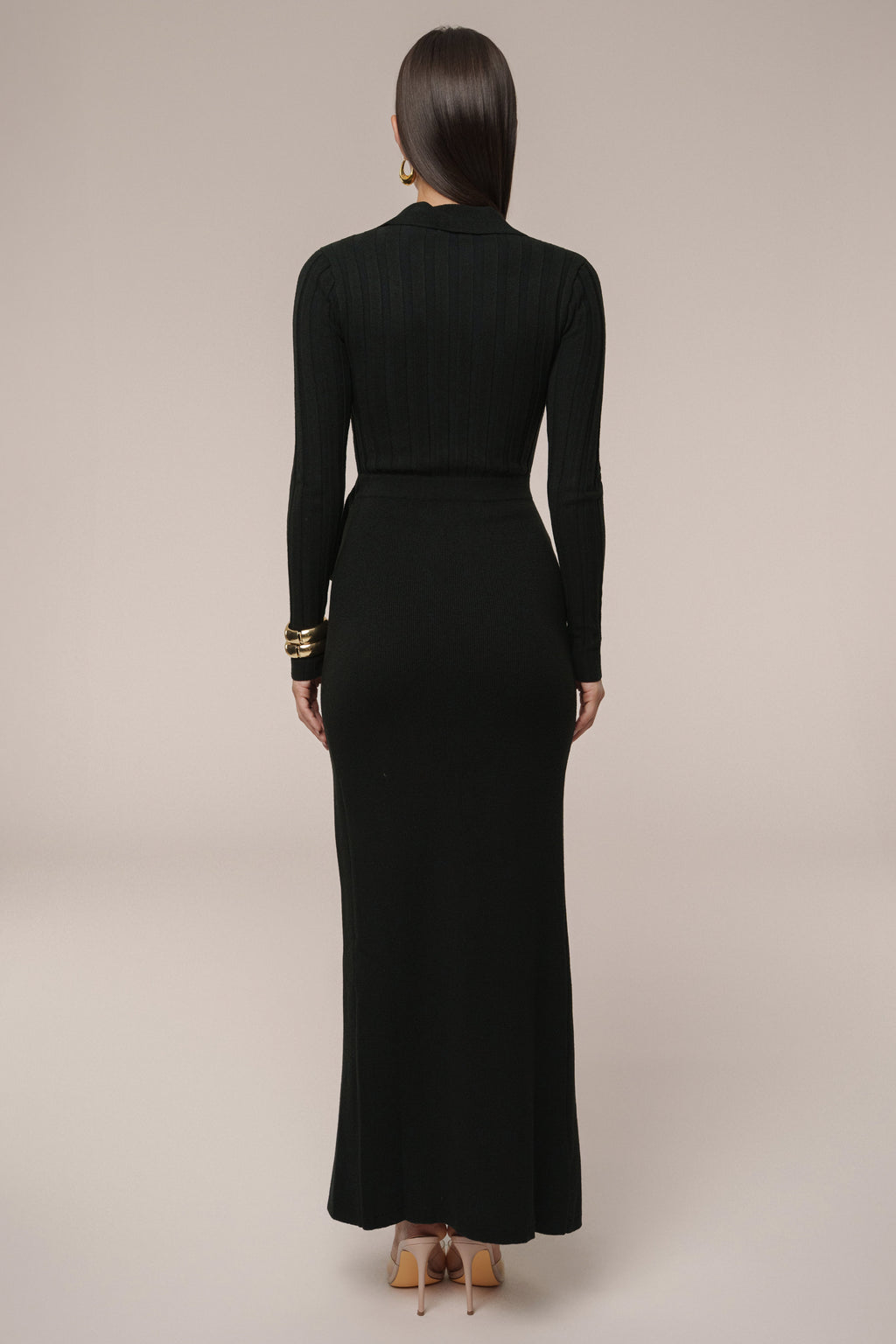 Black Emma Knit Maxi Dress