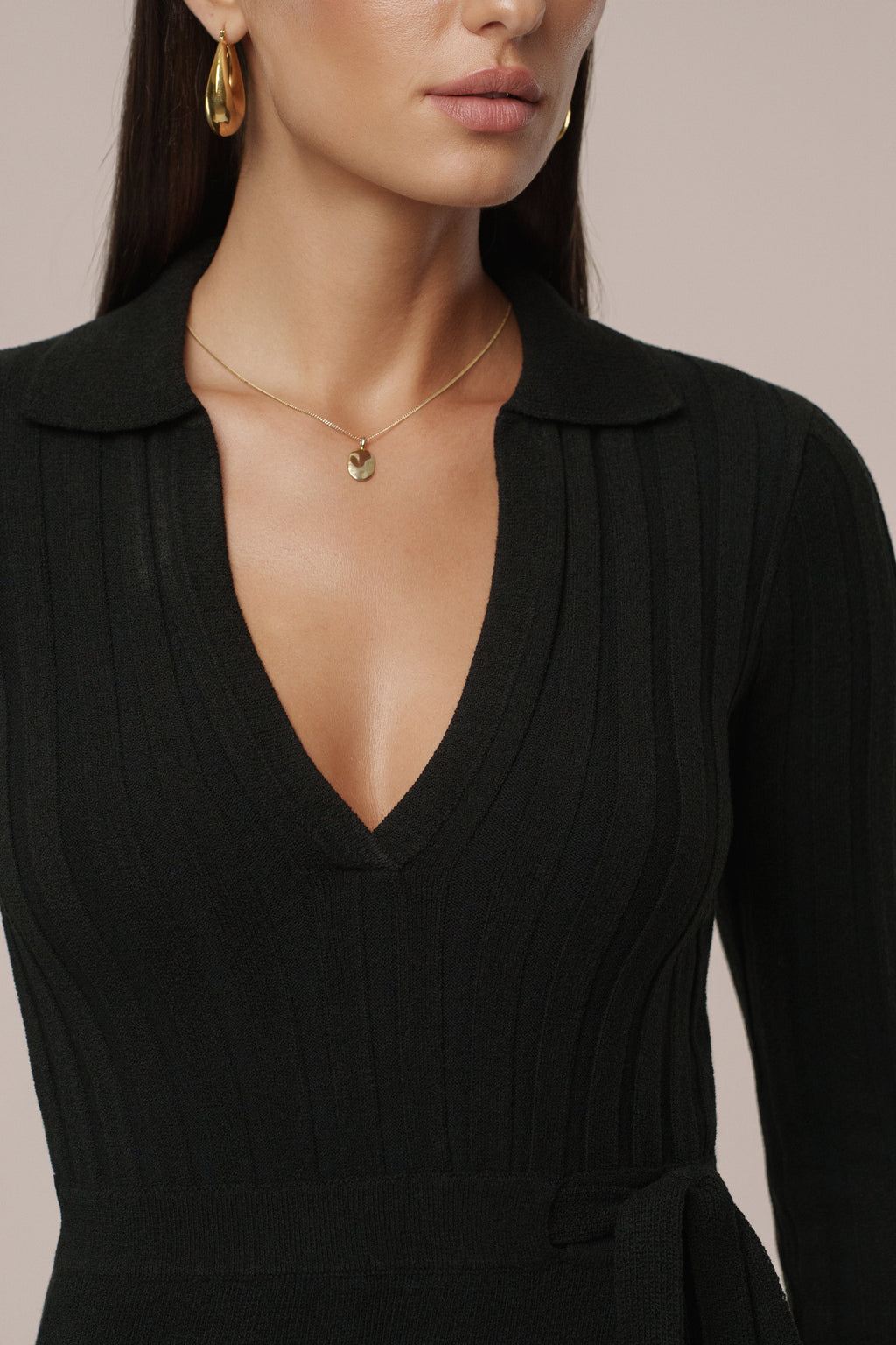 Black Emma Knit Maxi Dress