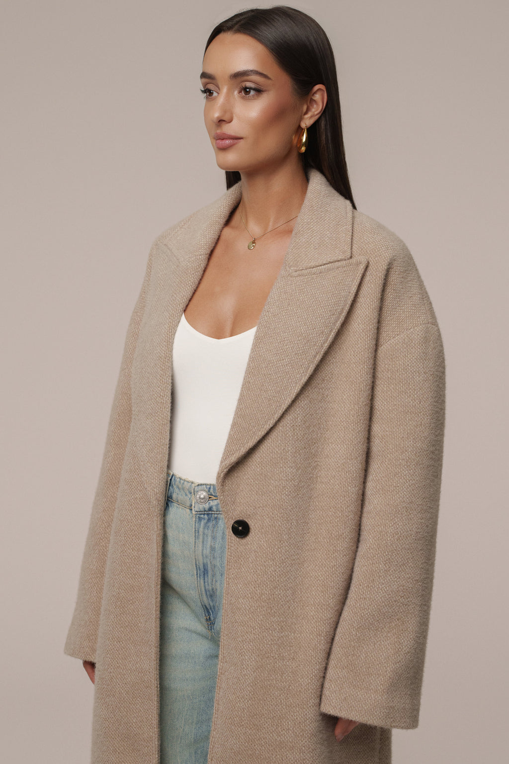 Sand Dion Oversized Coat