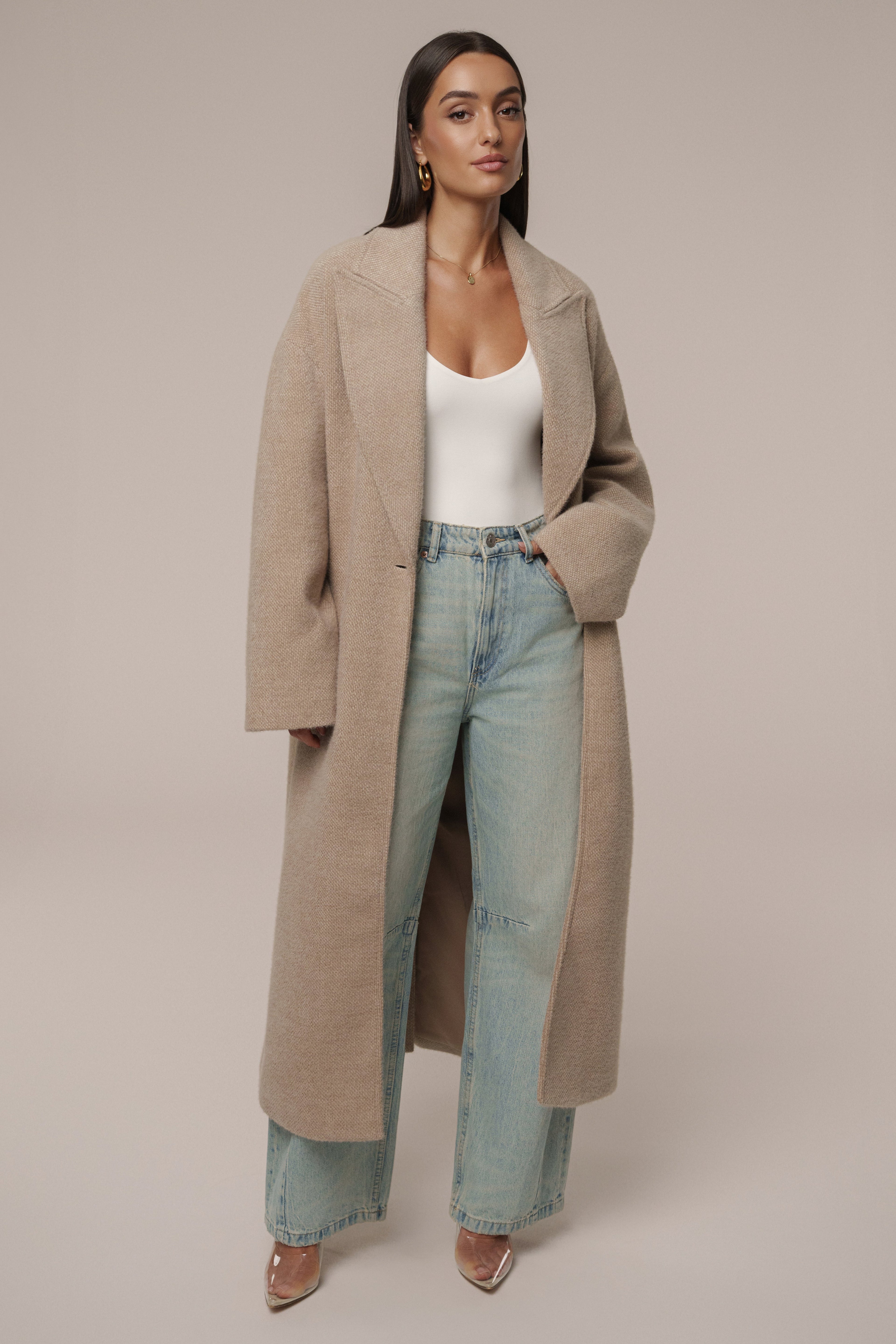 Sand Dion Oversized Coat