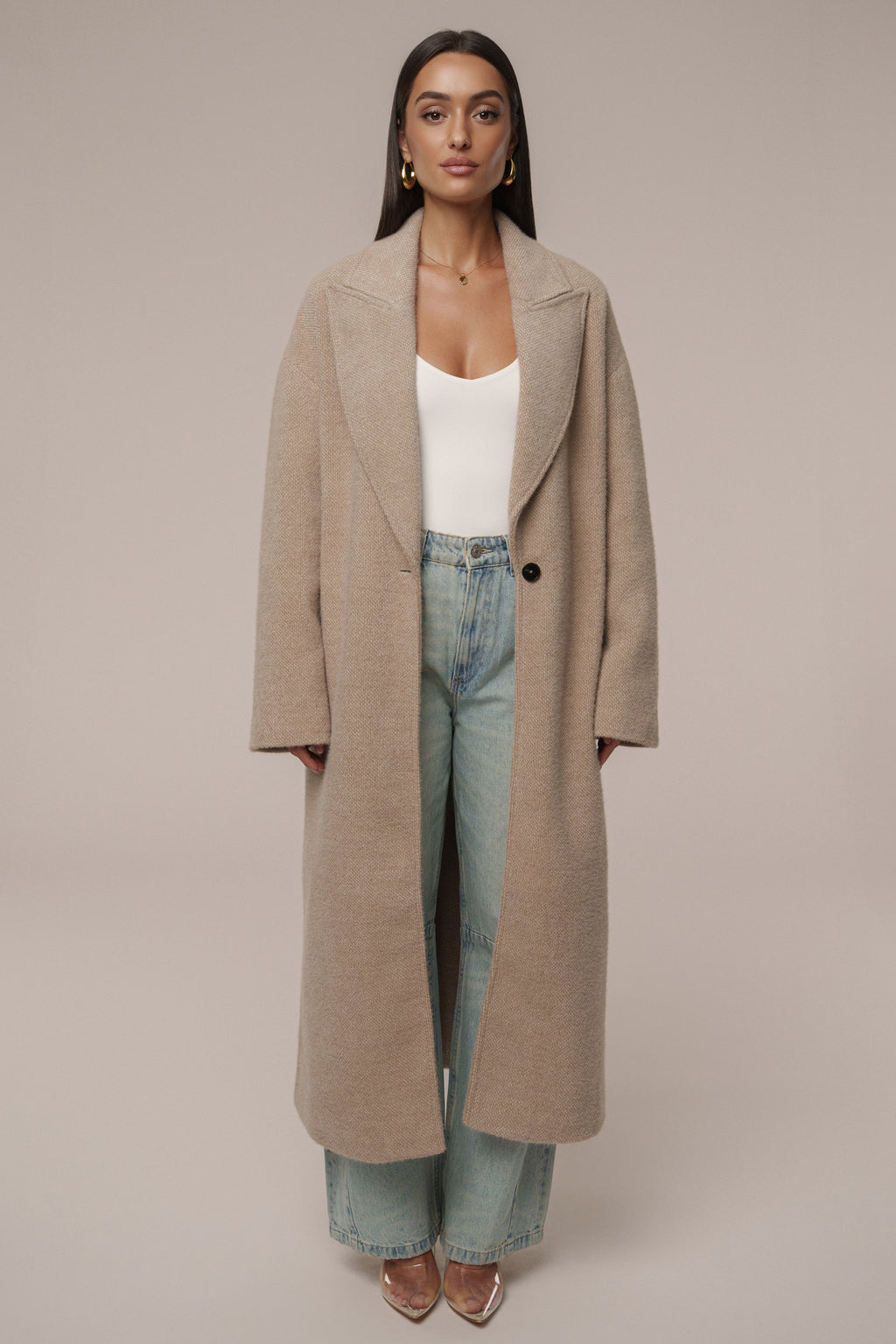 Sand Dion Oversized Coat