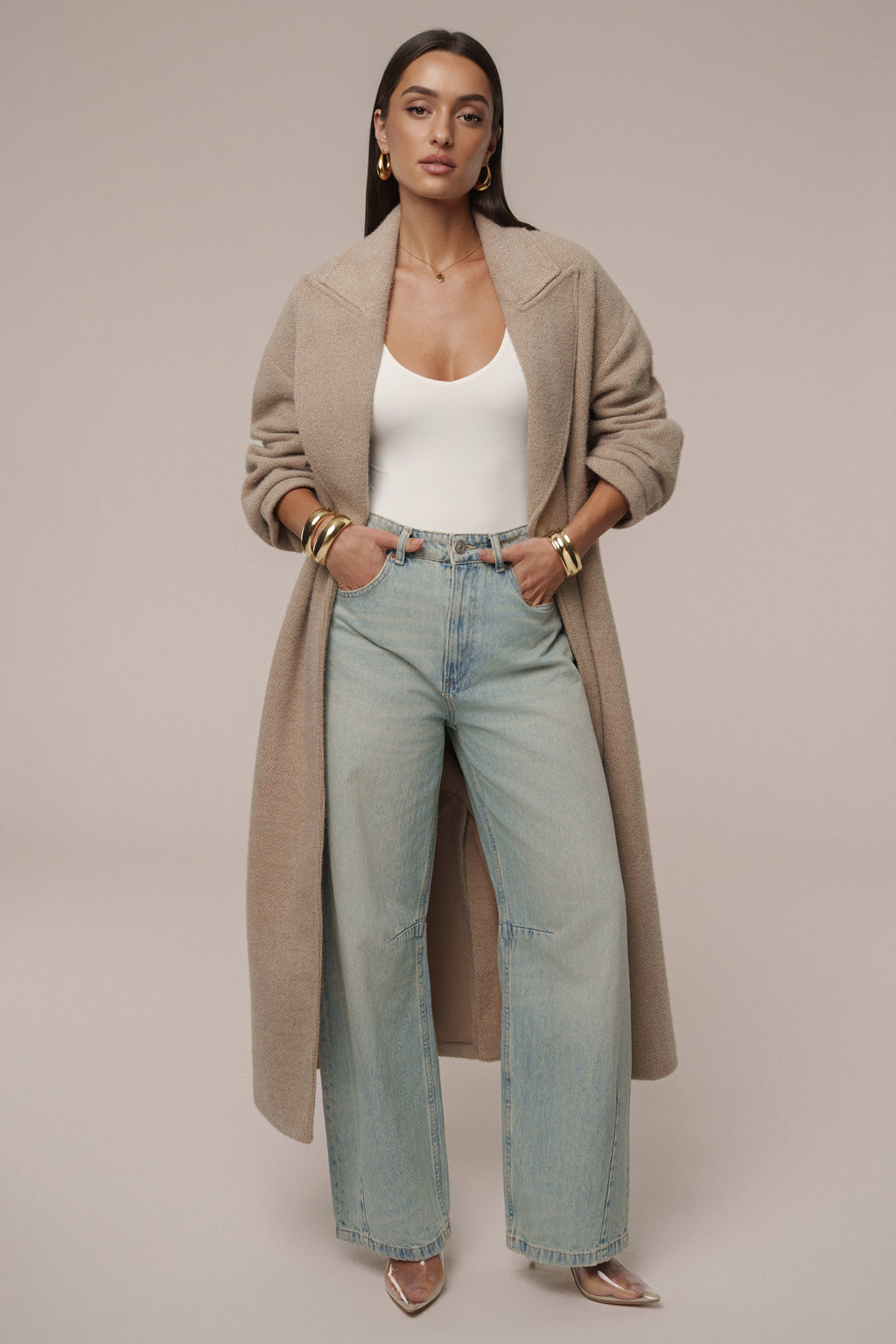 Sand Dion Oversized Coat