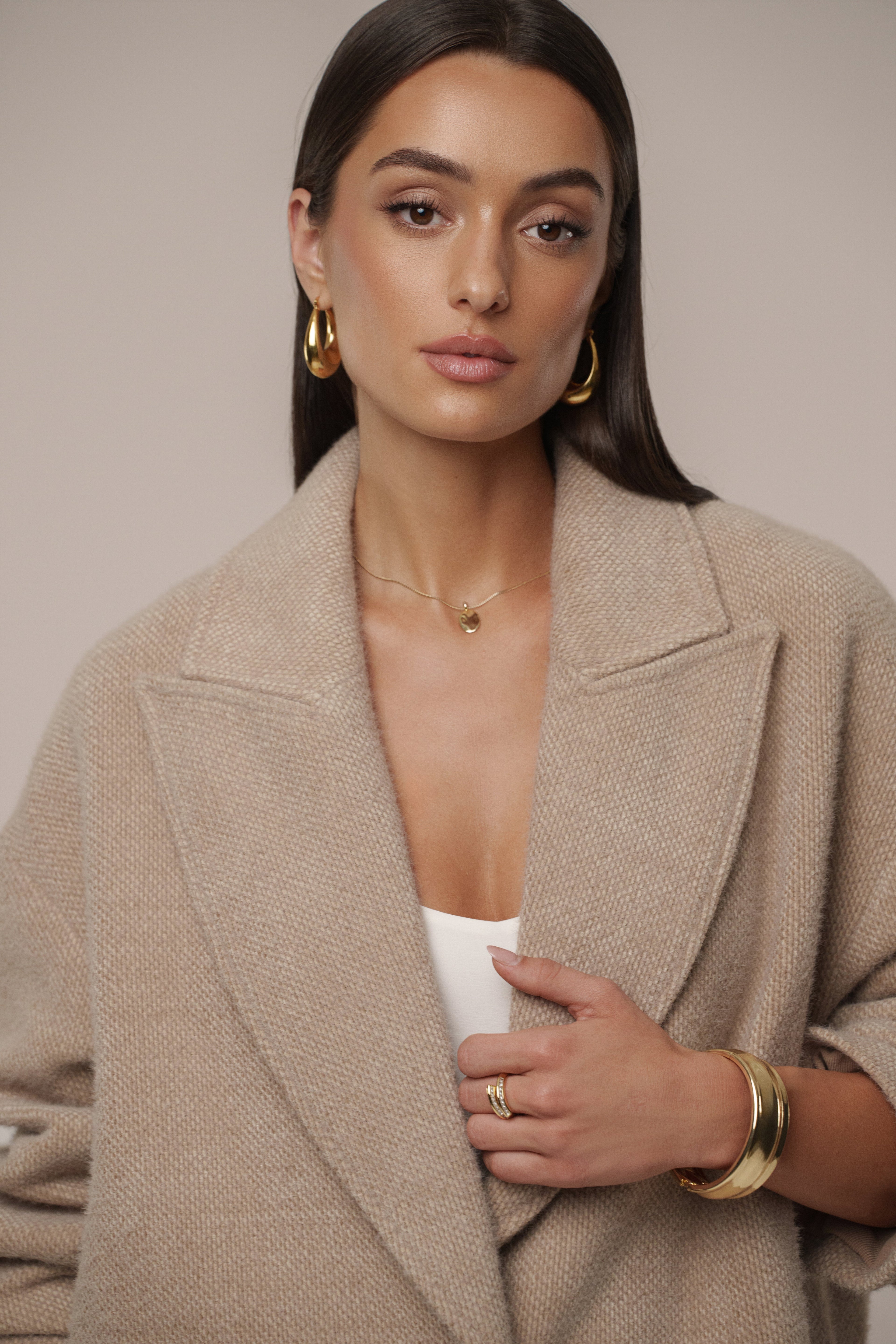 Sand Dion Oversized Coat