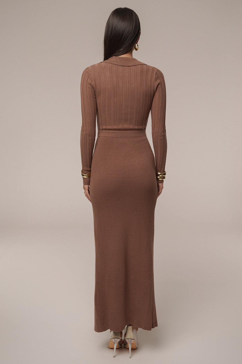 Chocolate Emma Knit Maxi Dress