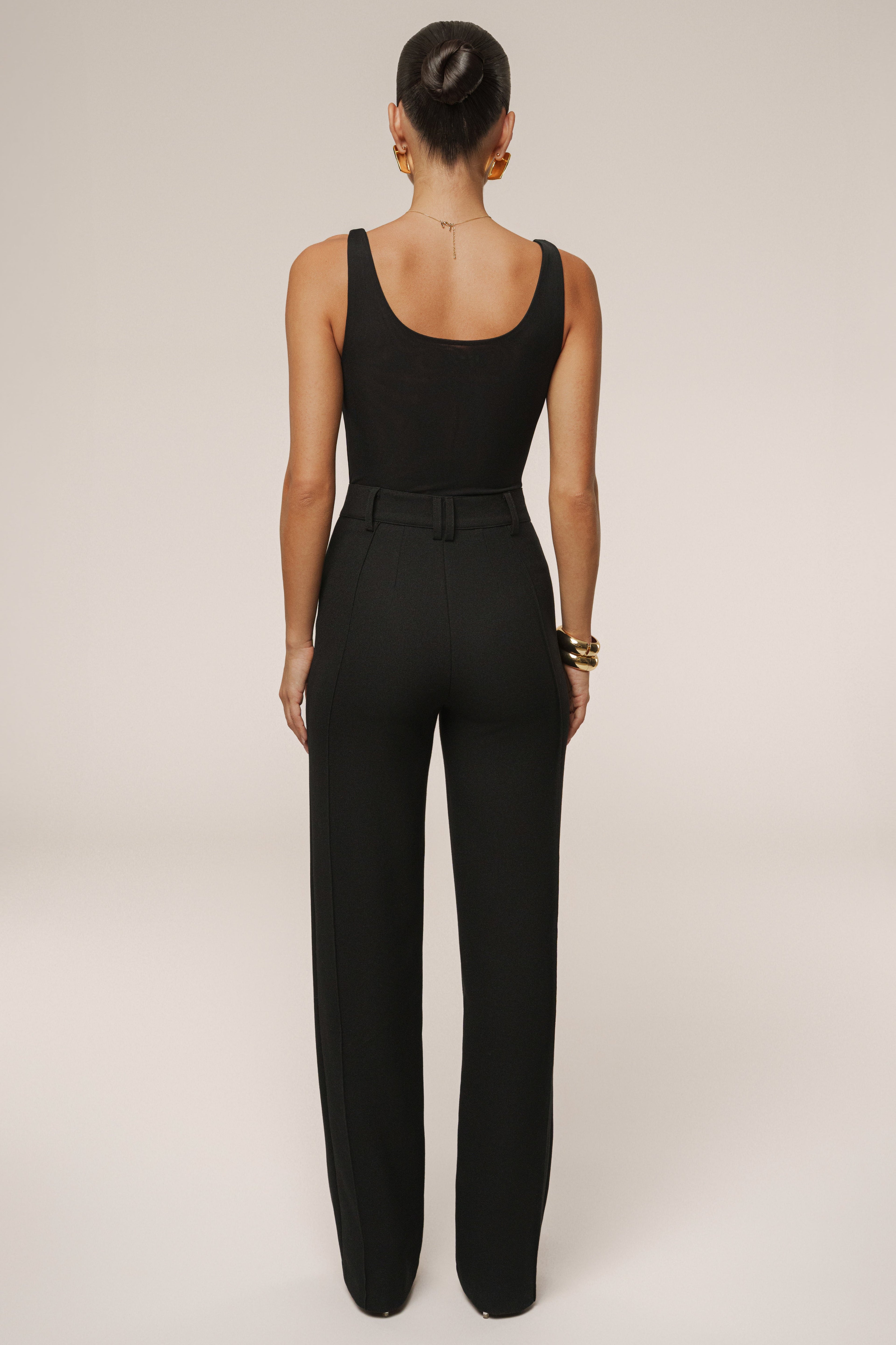 Black Mesh Essentials Tank Bodysuit Undergarment