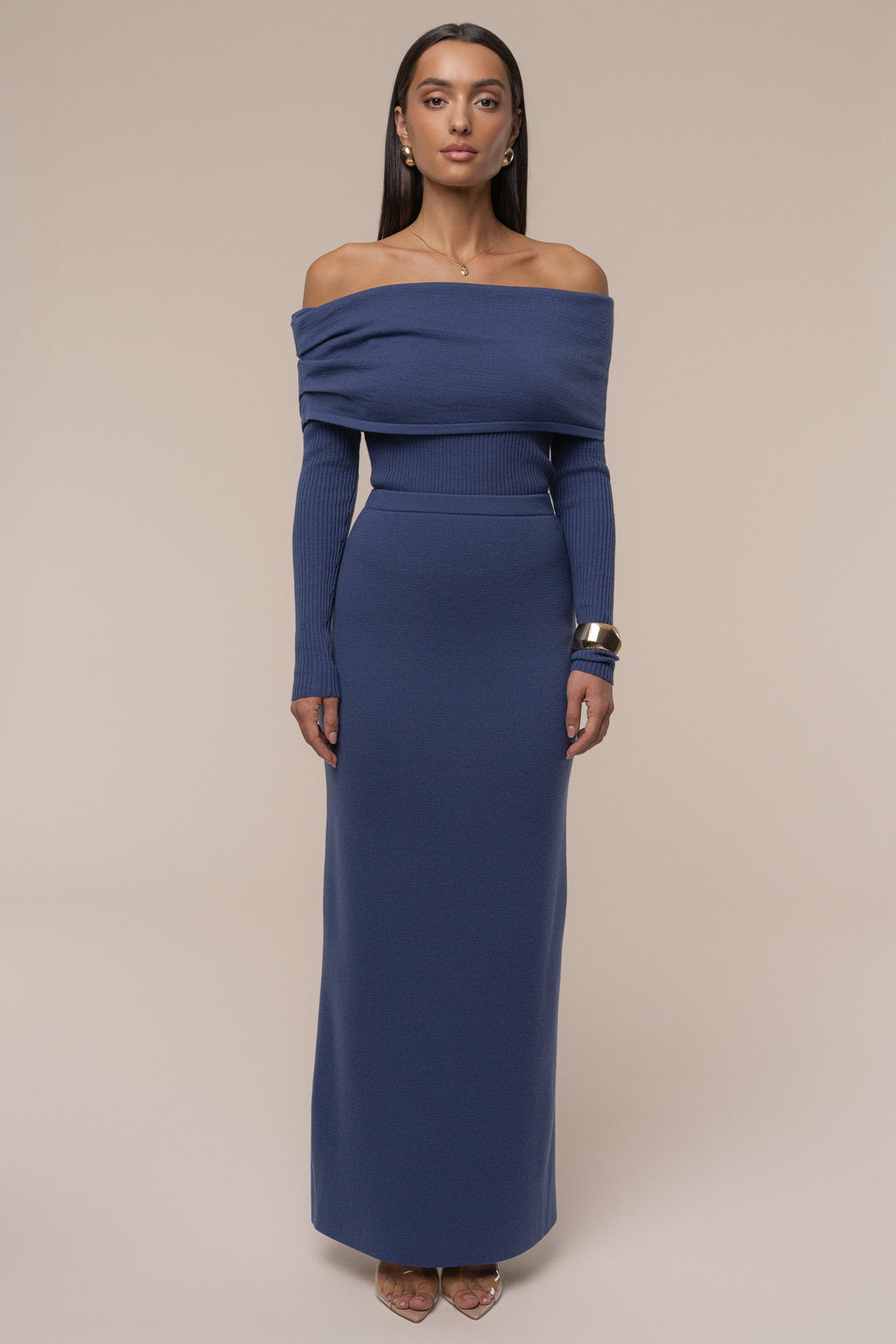 Dusk London Knit Maxi Skirt