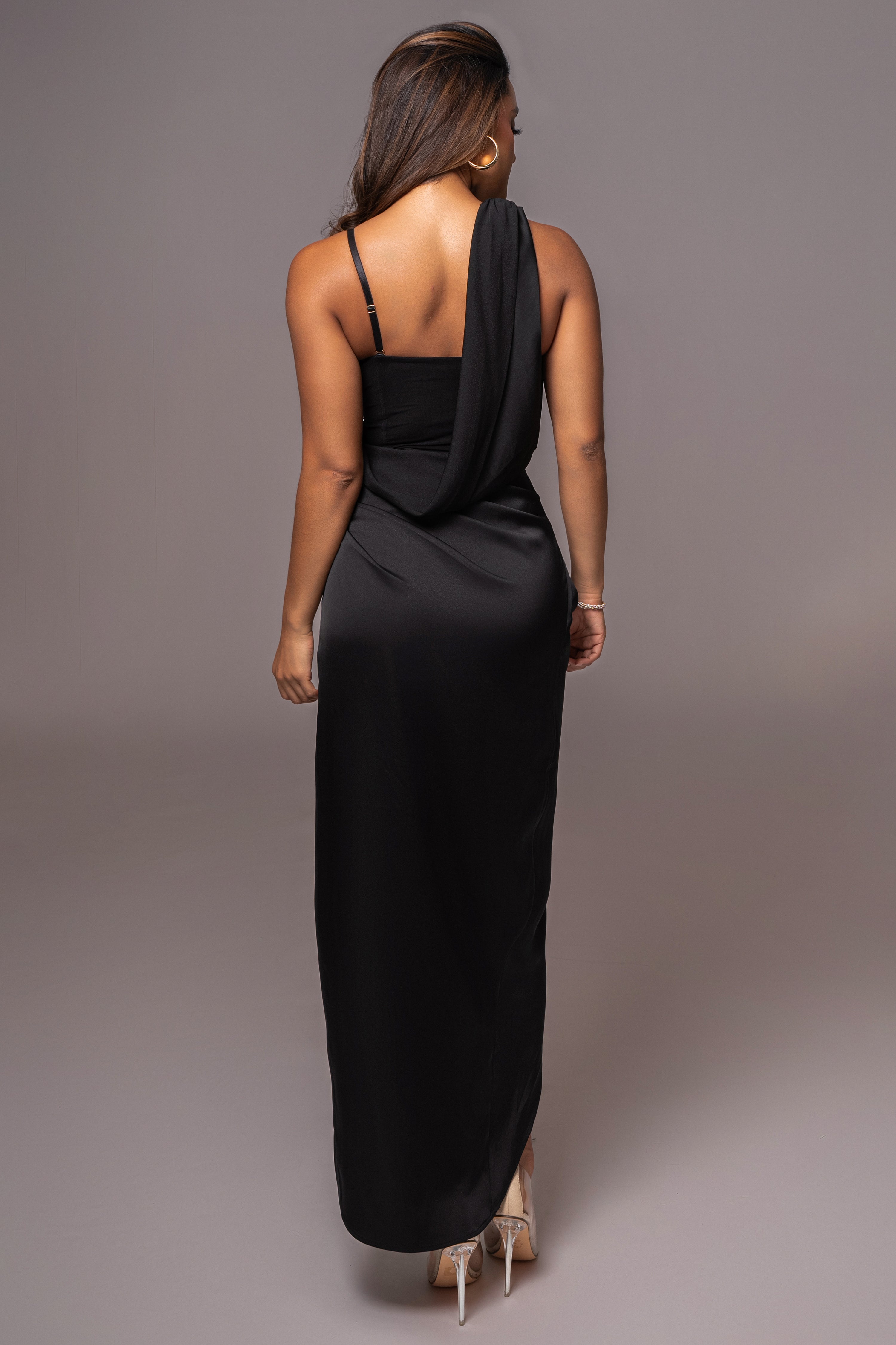 Black KRISTIANA SLIT DRESS