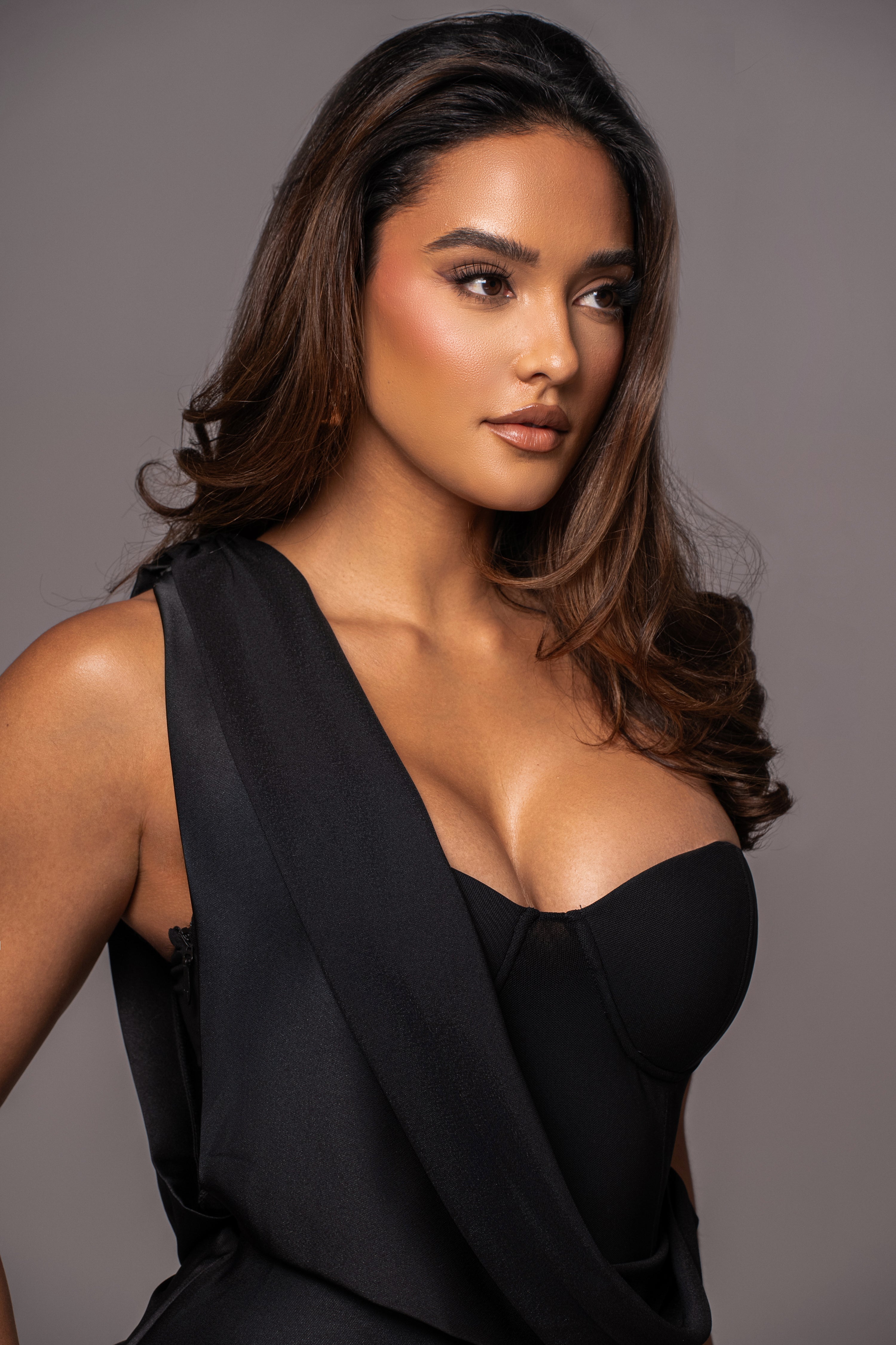 Black KRISTIANA SLIT DRESS