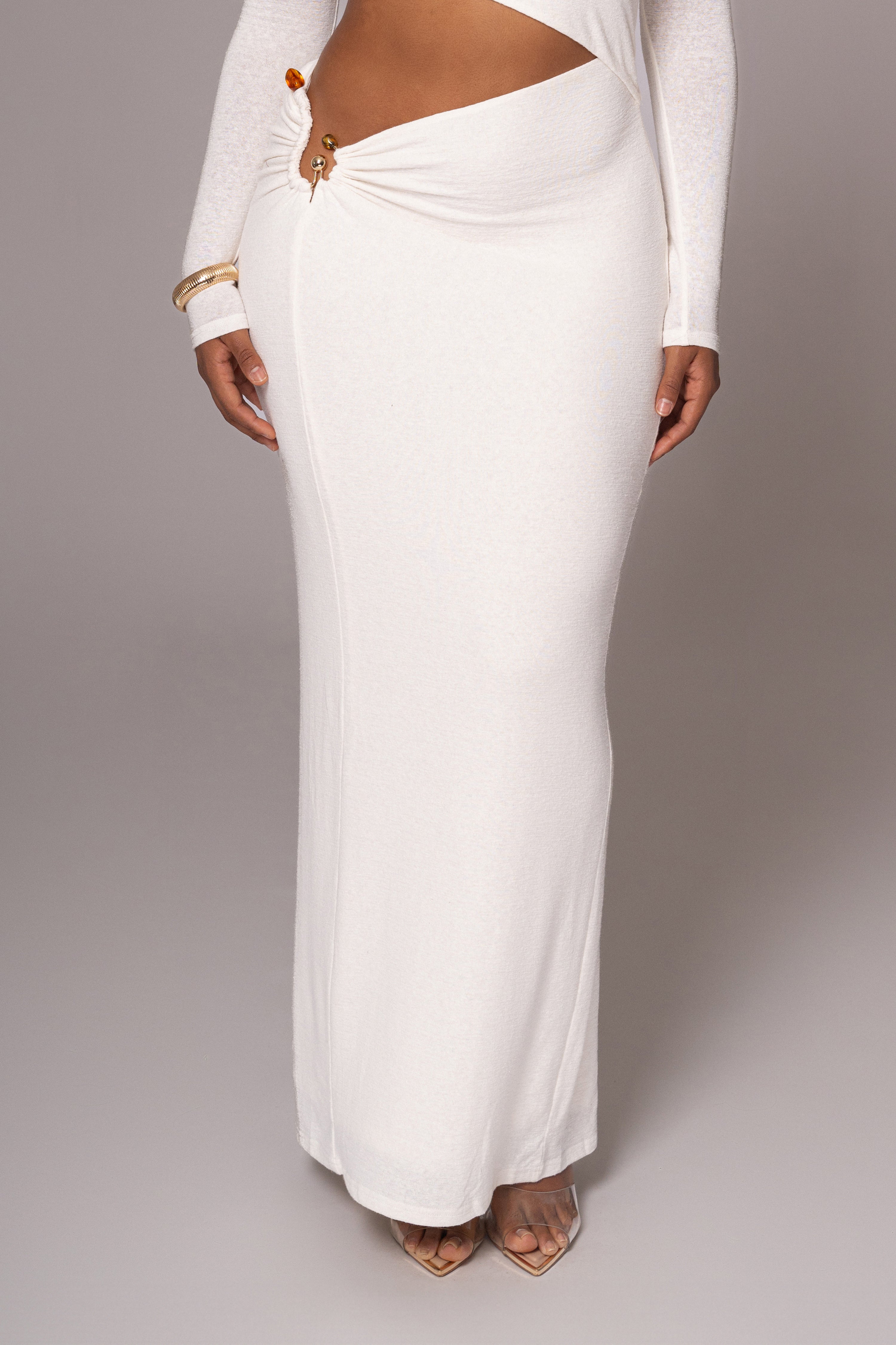White Summer Romance Cutout Dress