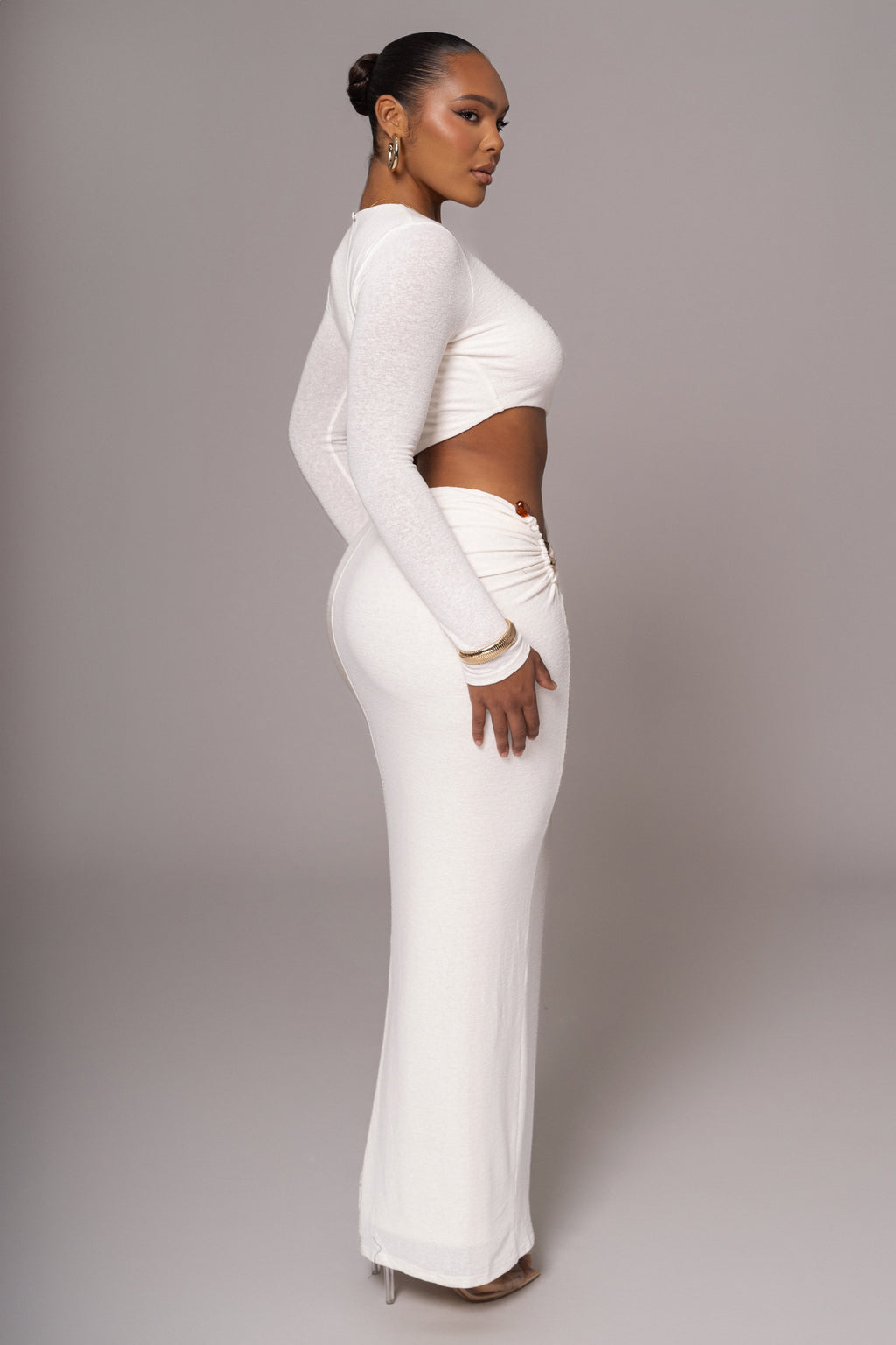 White Summer Romance Cutout Dress