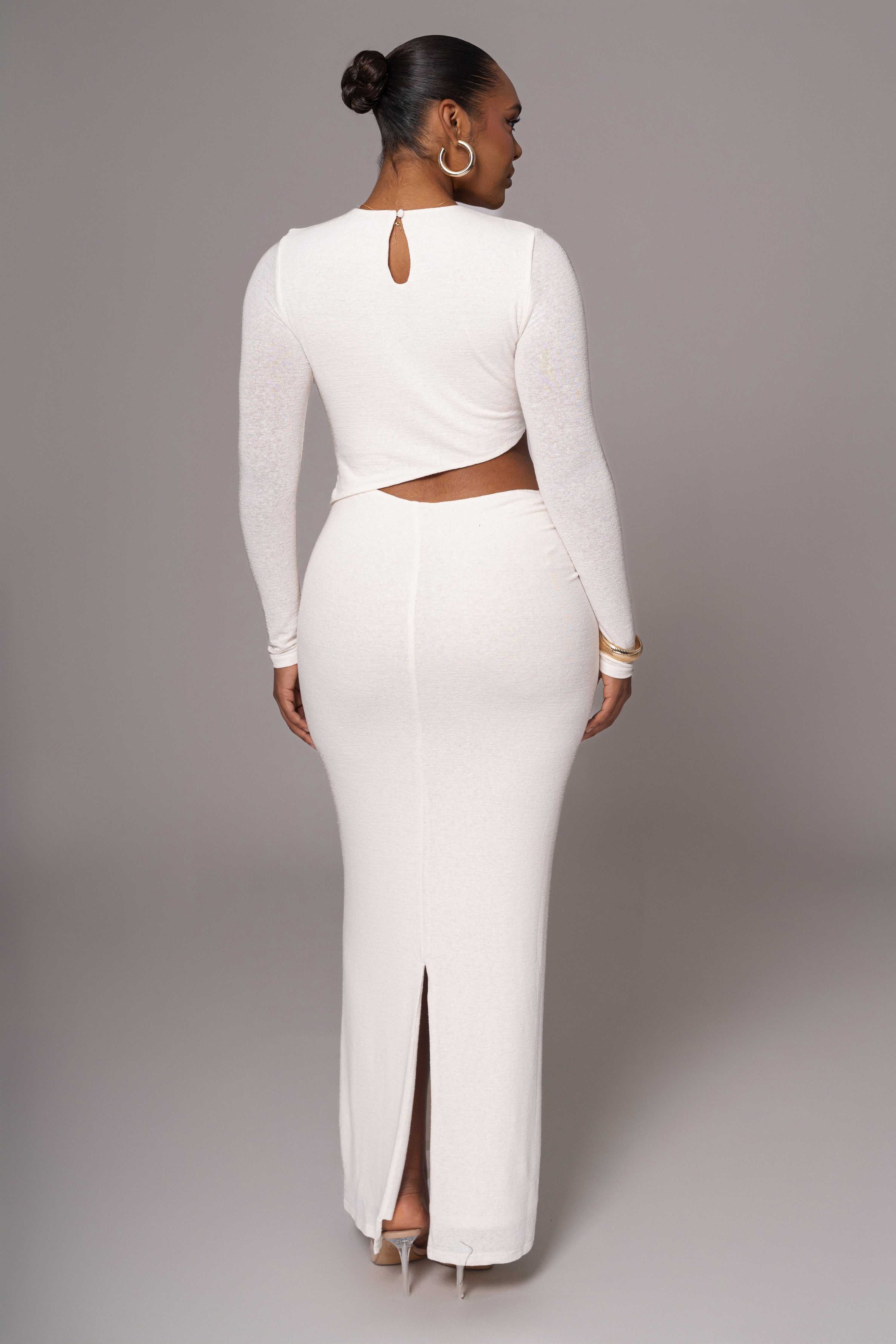 White Summer Romance Cutout Dress