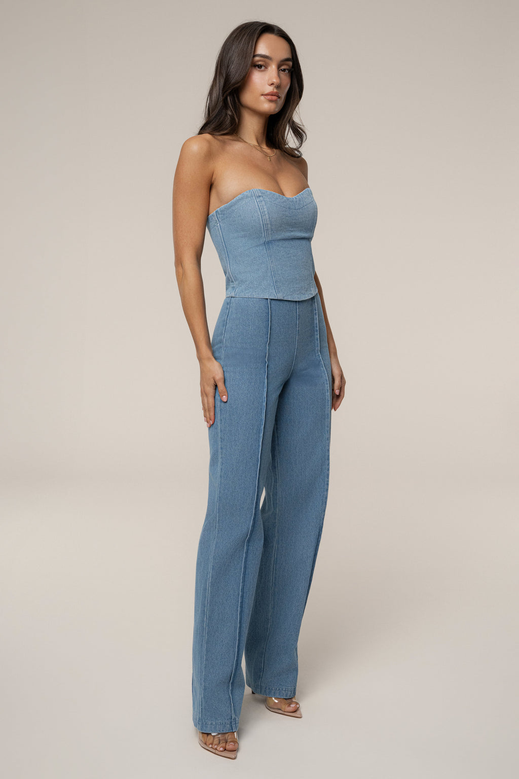 Medium Wash All You Need Denim Corset