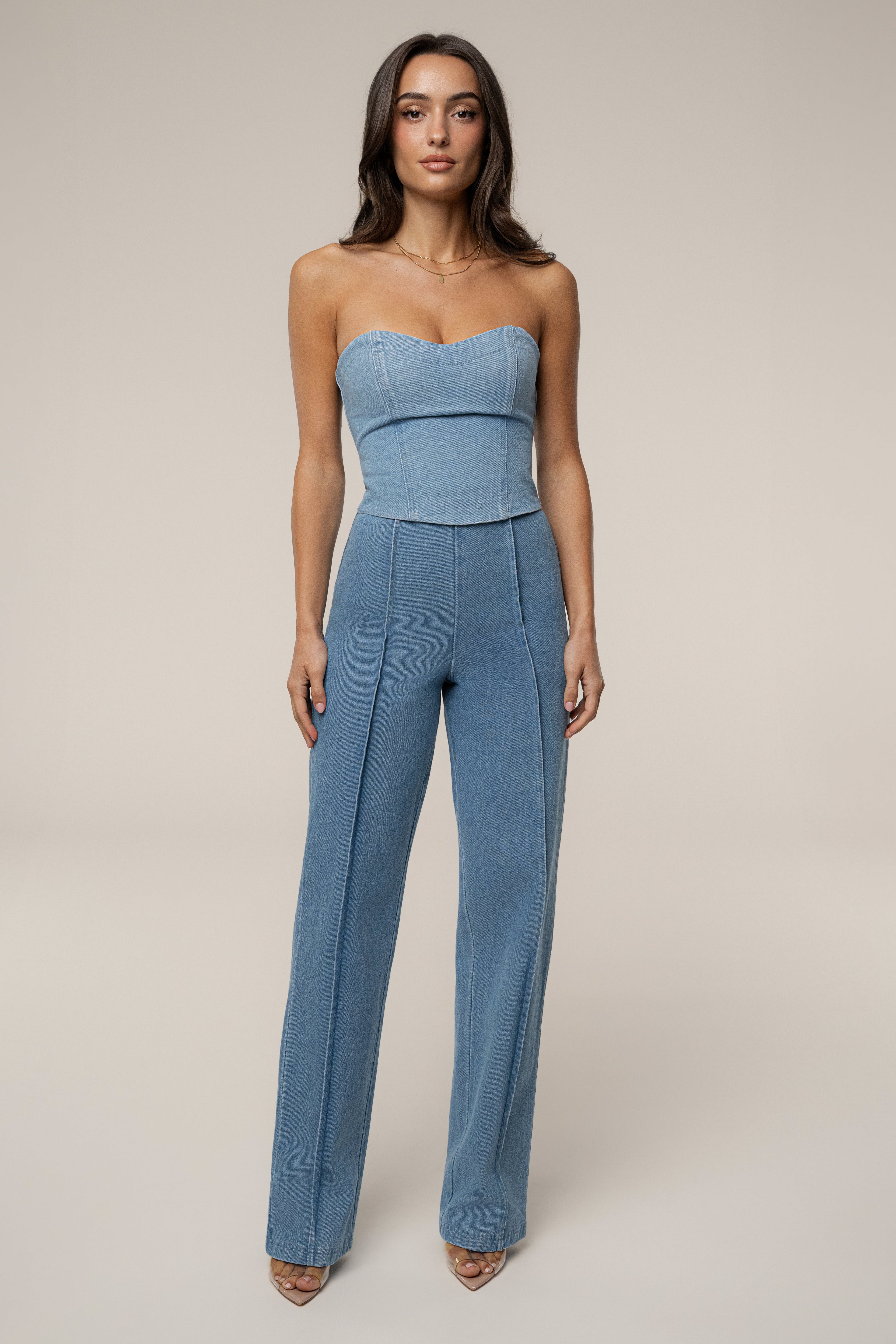 Medium Wash All You Need Denim Corset