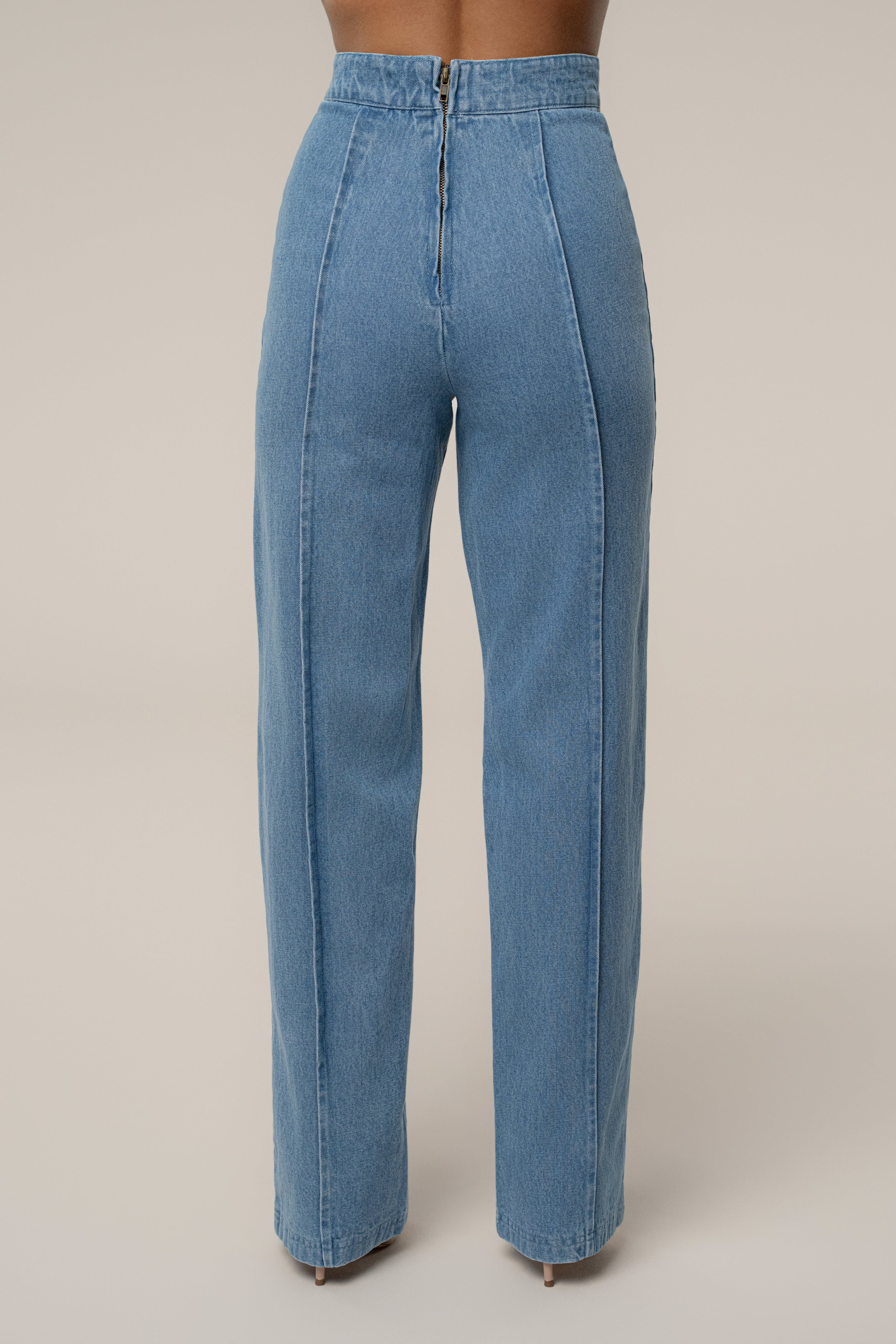 Medium Wash Stay Sharp Denim Trouser