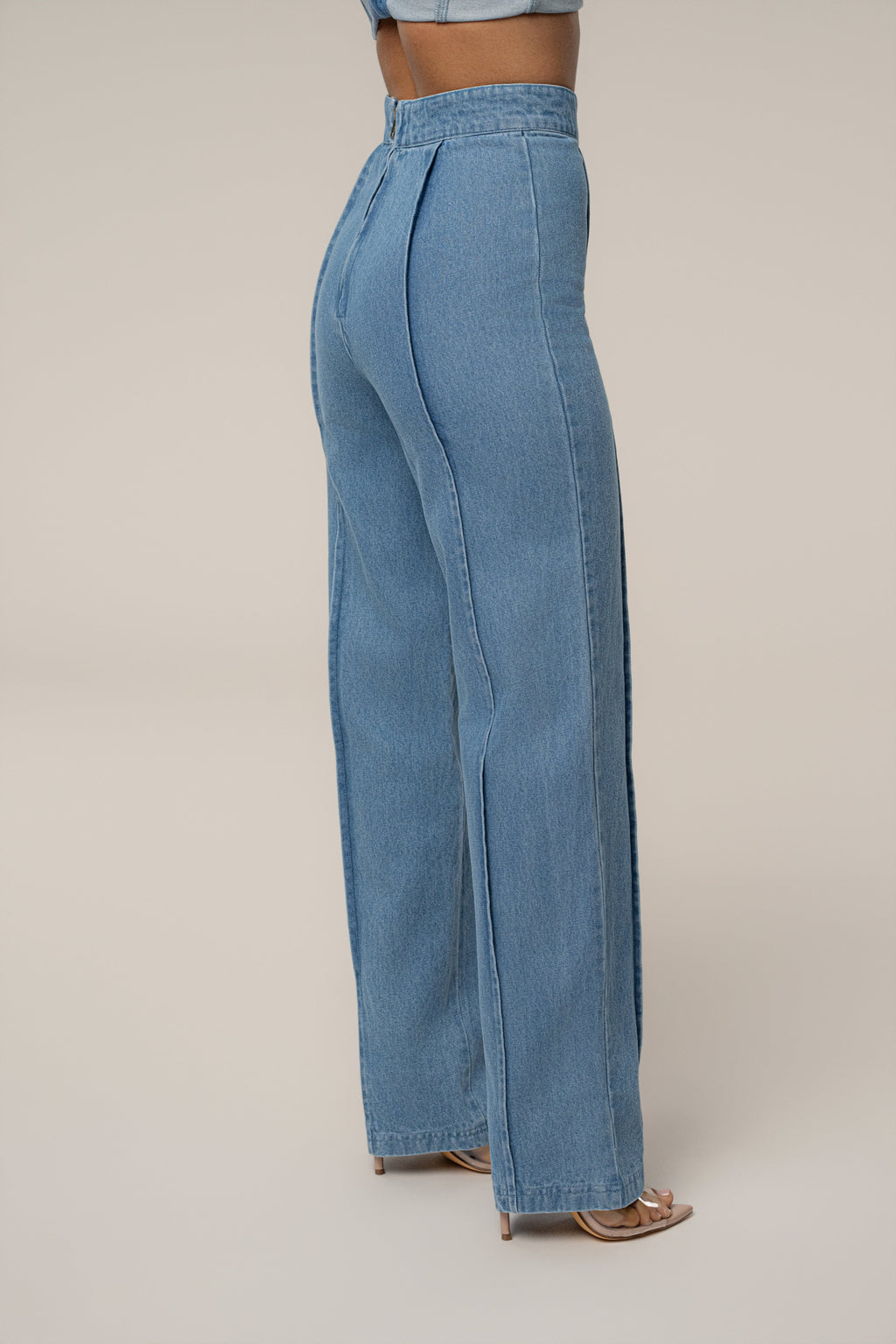 Medium Wash Stay Sharp Denim Trouser