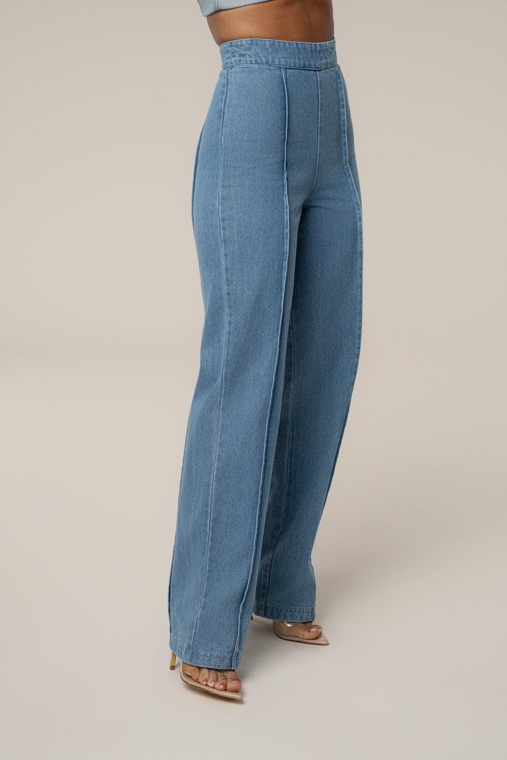 Medium Wash Stay Sharp Denim Trouser