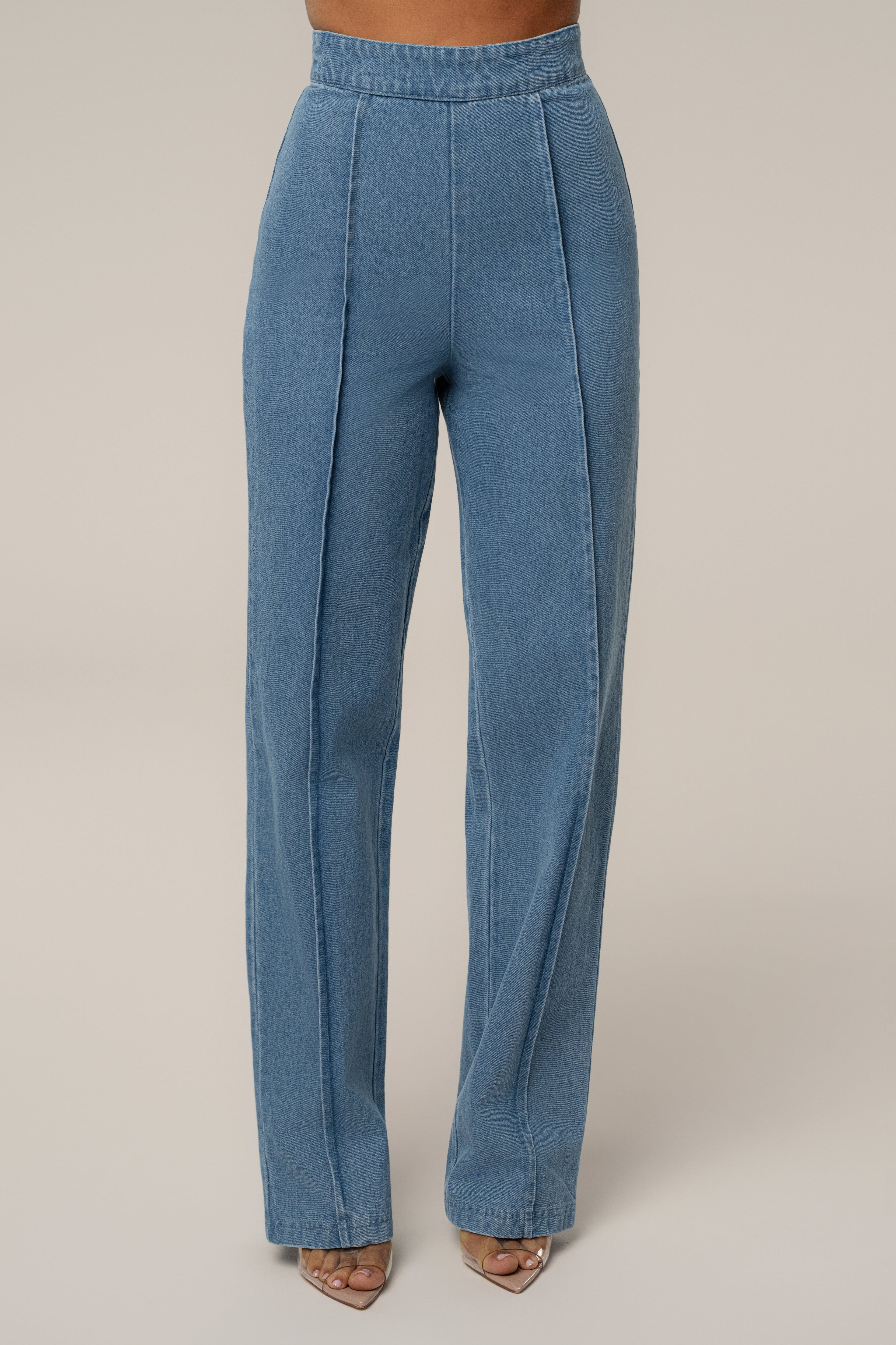 Medium Wash Stay Sharp Denim Trouser