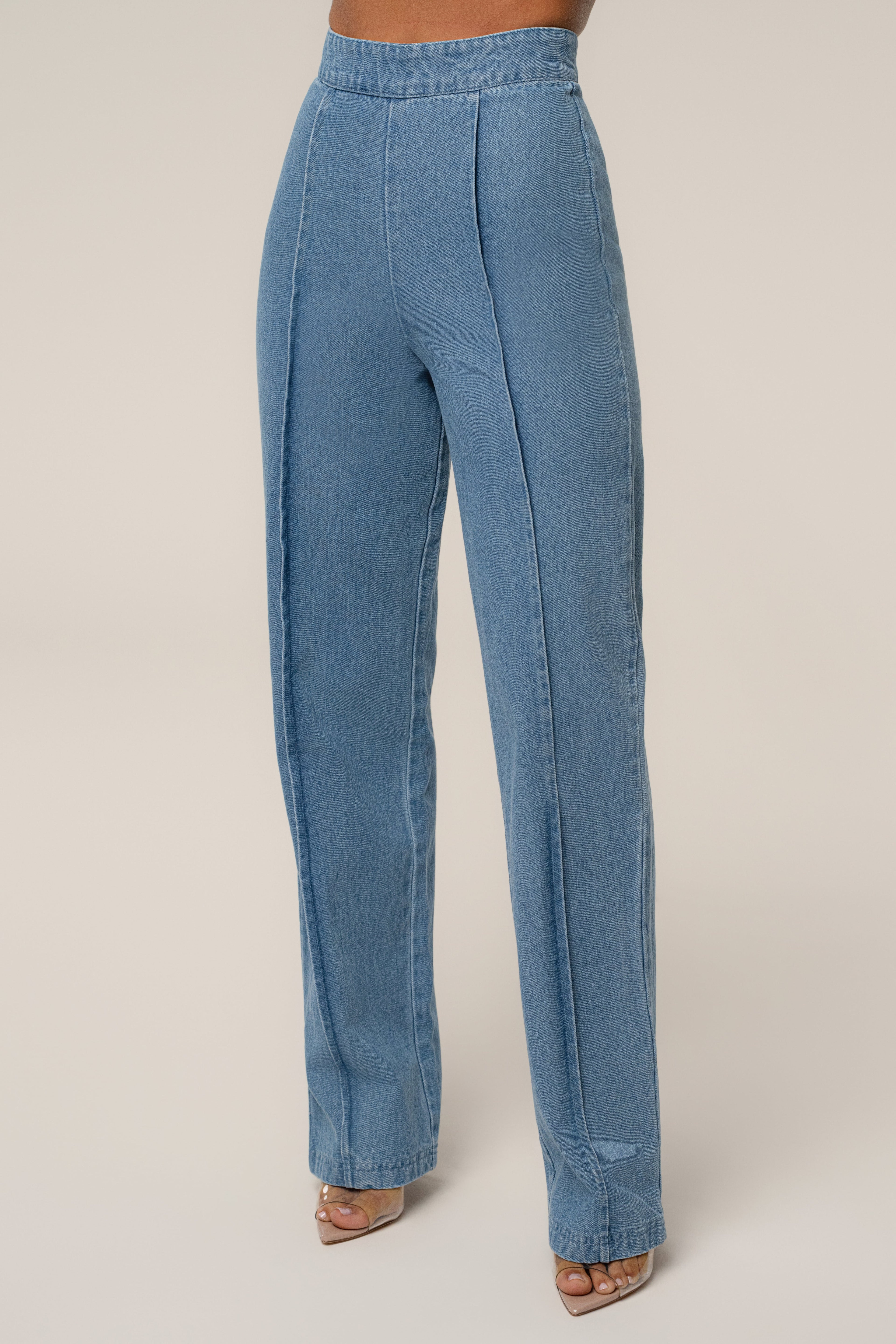 Medium Wash Stay Sharp Denim Trouser