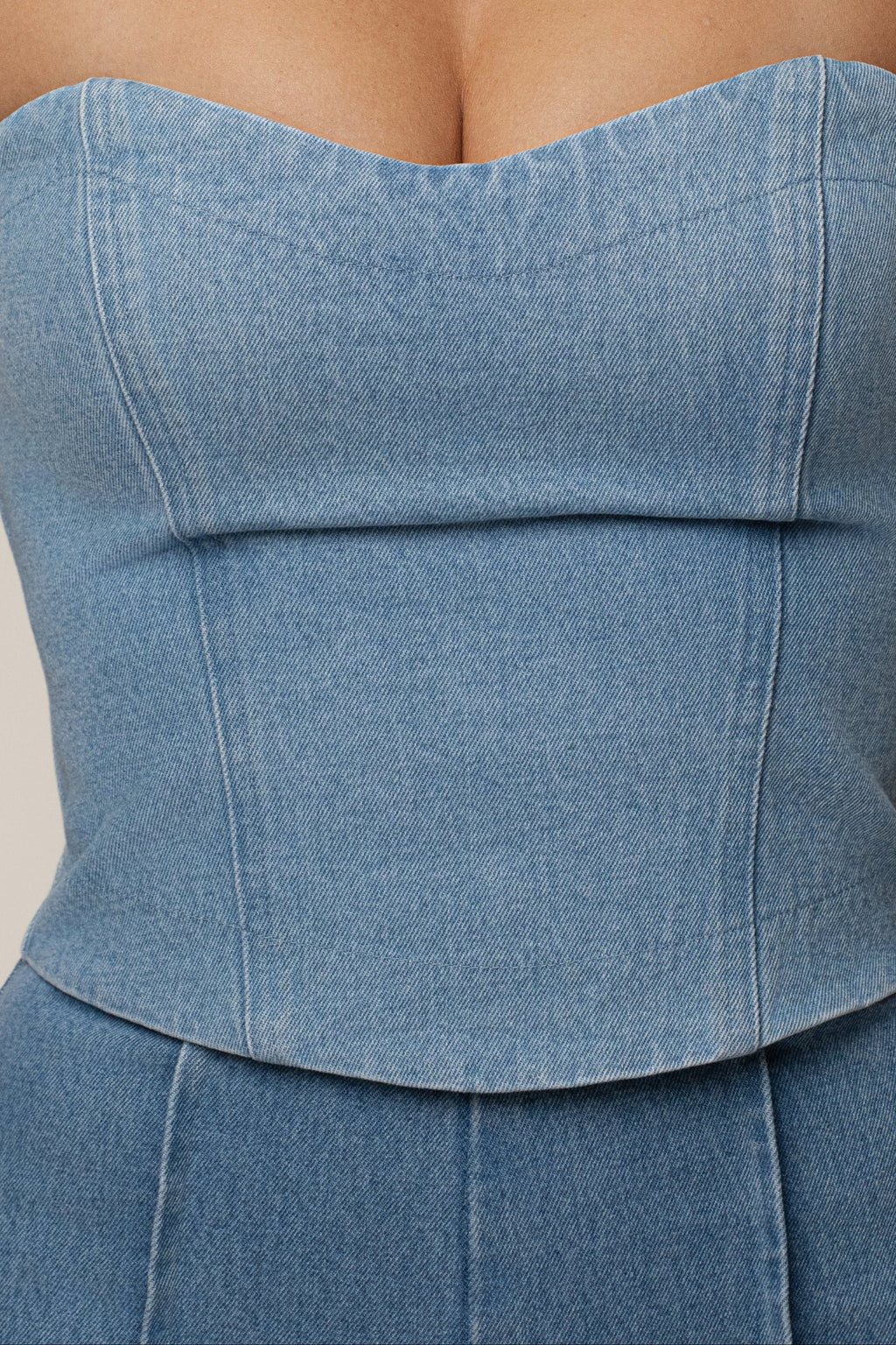 Medium Wash All You Need Denim Corset