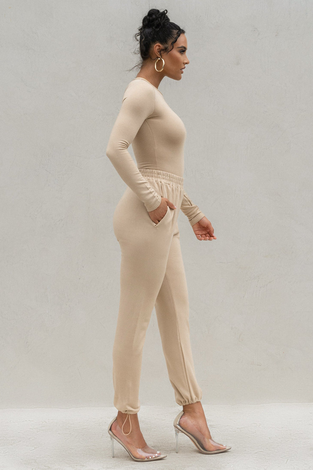 Beige No Limits Joggers