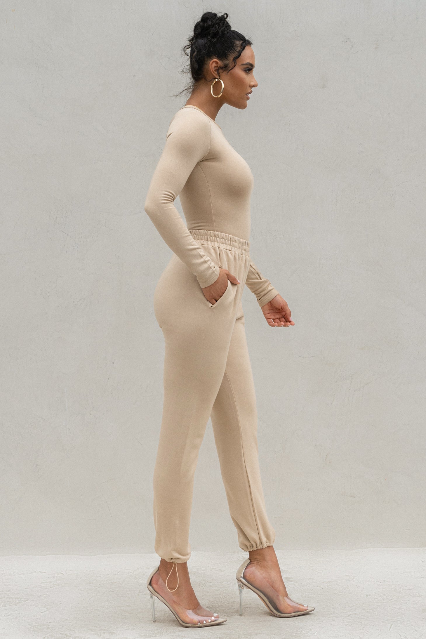 Beige No Limits Joggers