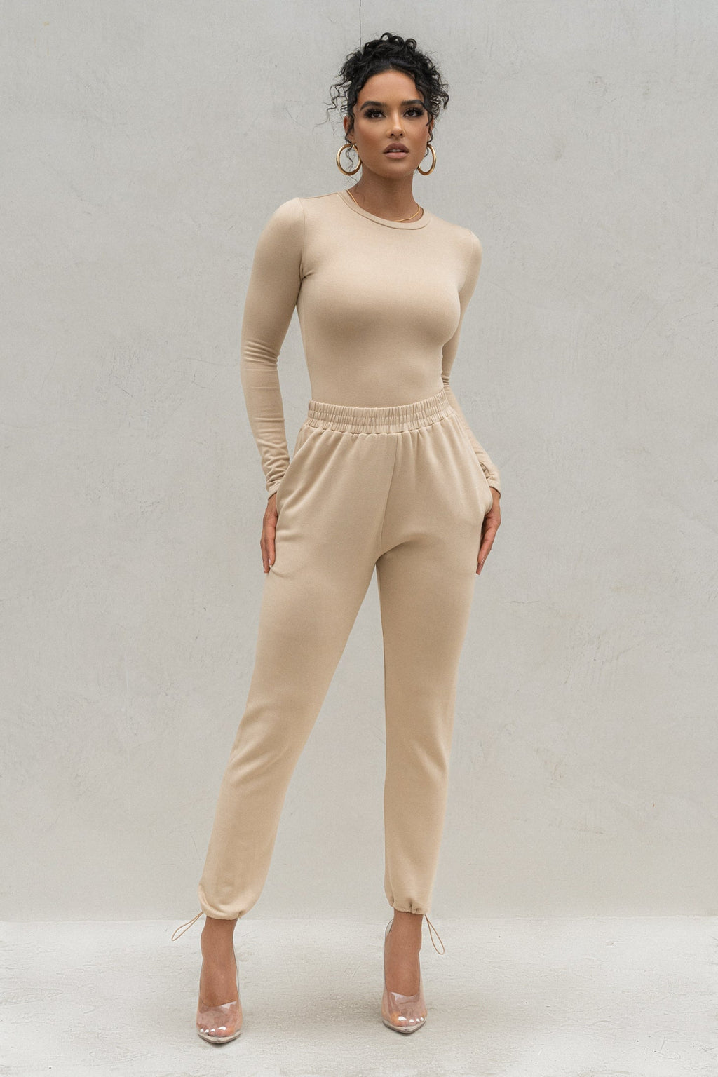 Beige No Limits Joggers