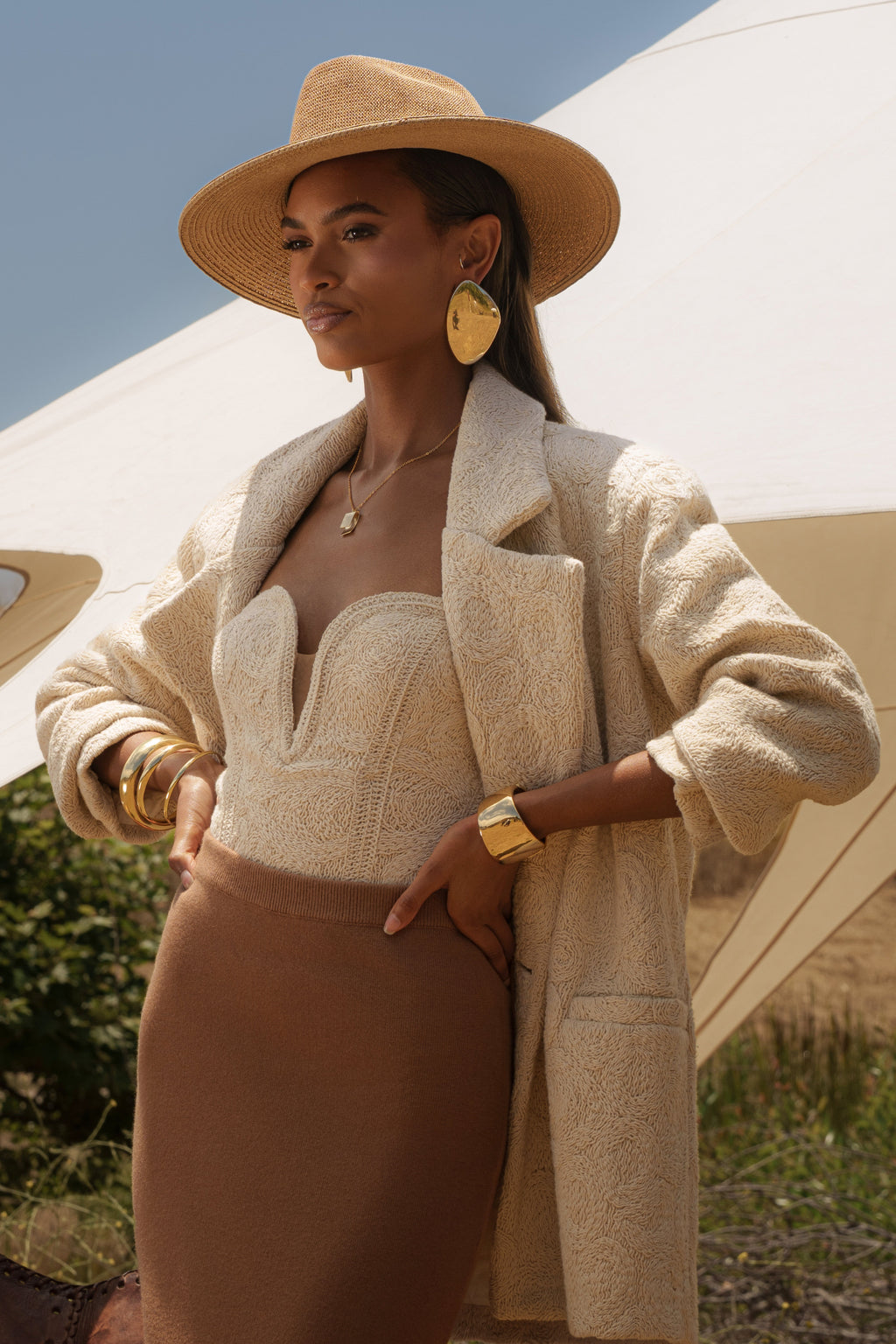 Ecru Avenue Oversize Blazer