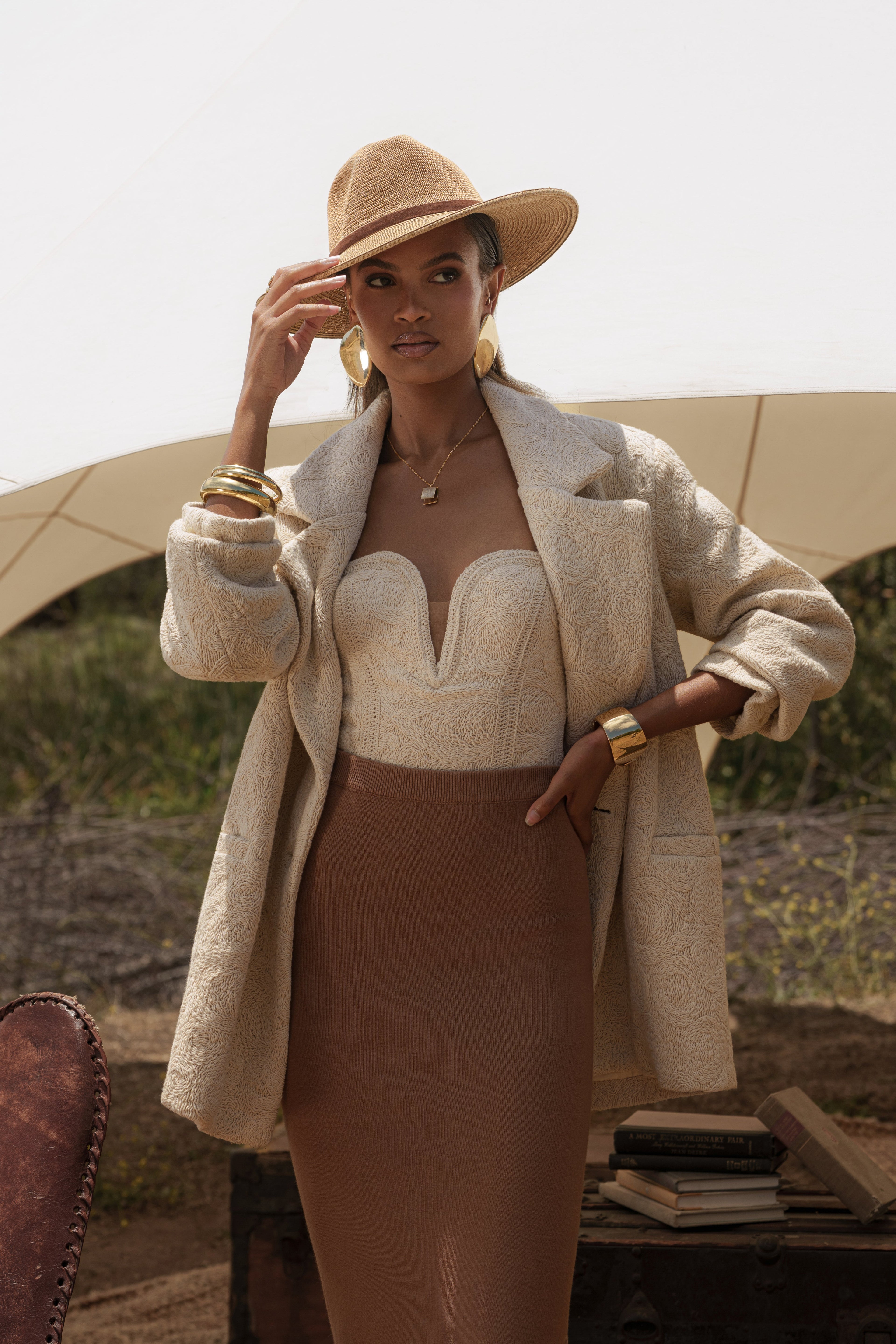 Ecru Avenue Oversize Blazer