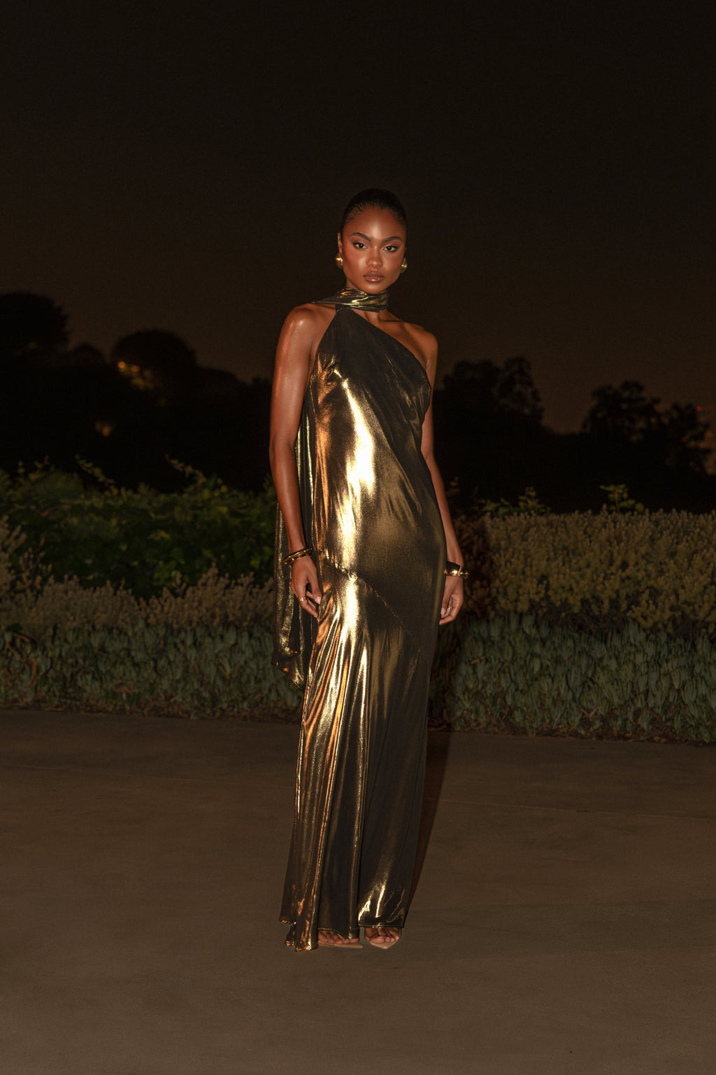 Gold Night Of Elegance Maxi Gown