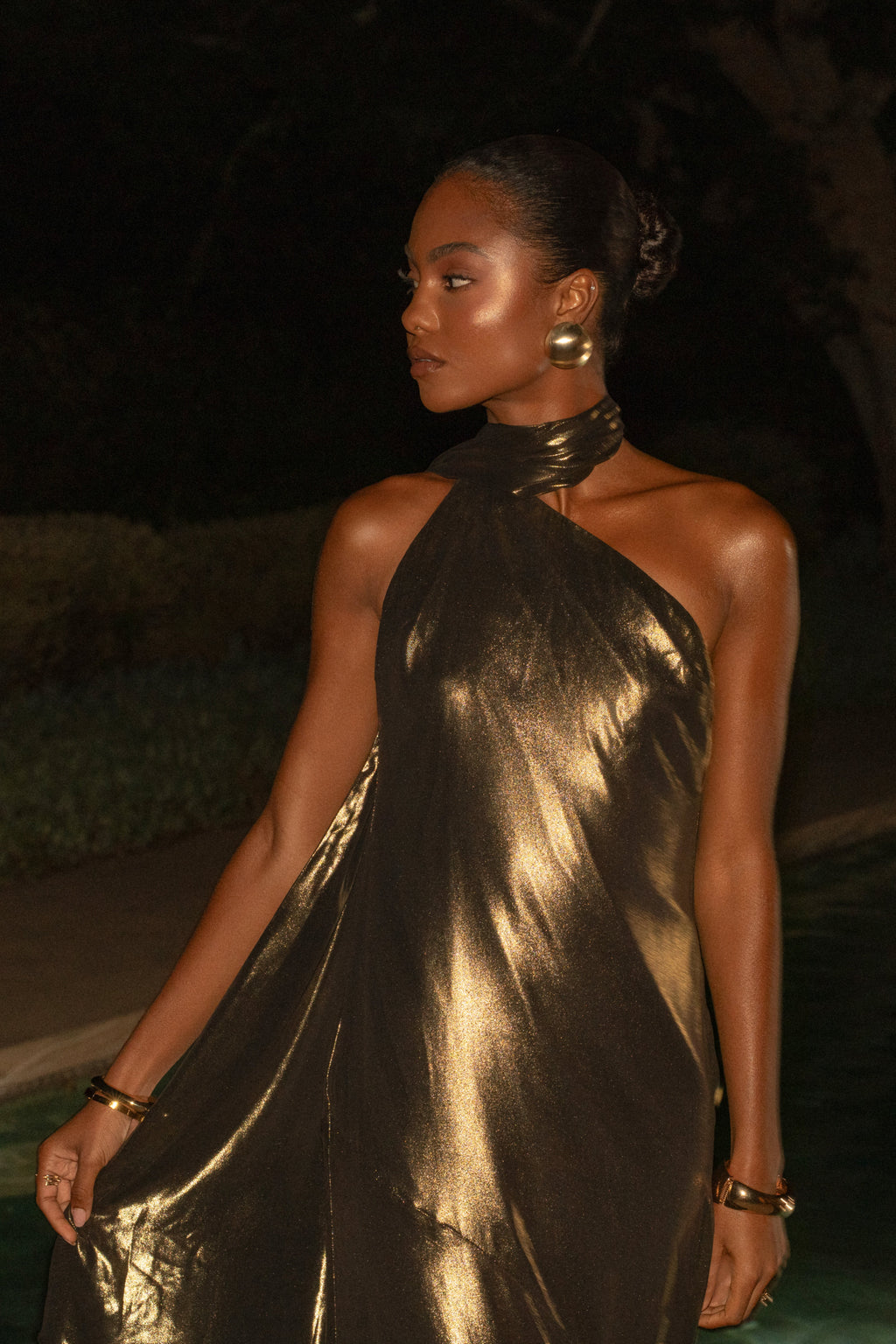 Gold Night Of Elegance Maxi Gown