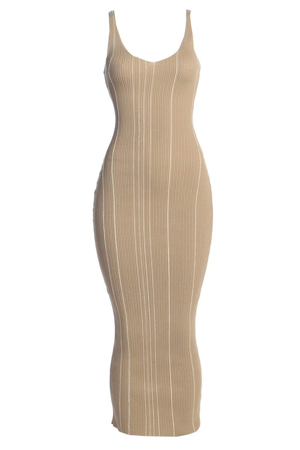 Beige Sammi Seamed Maxi Dress