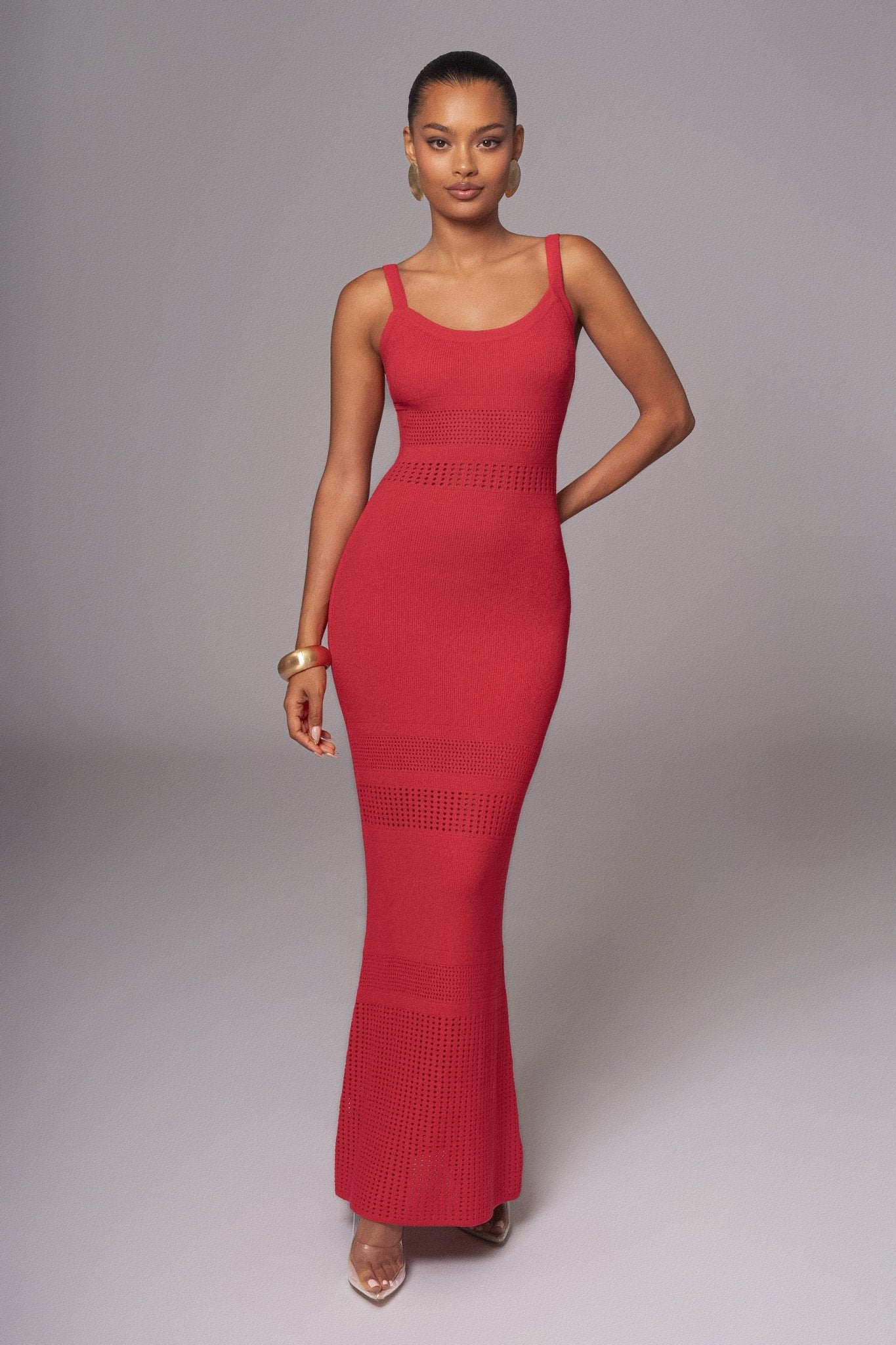 Berry Palm Springs Knit Maxi Dress