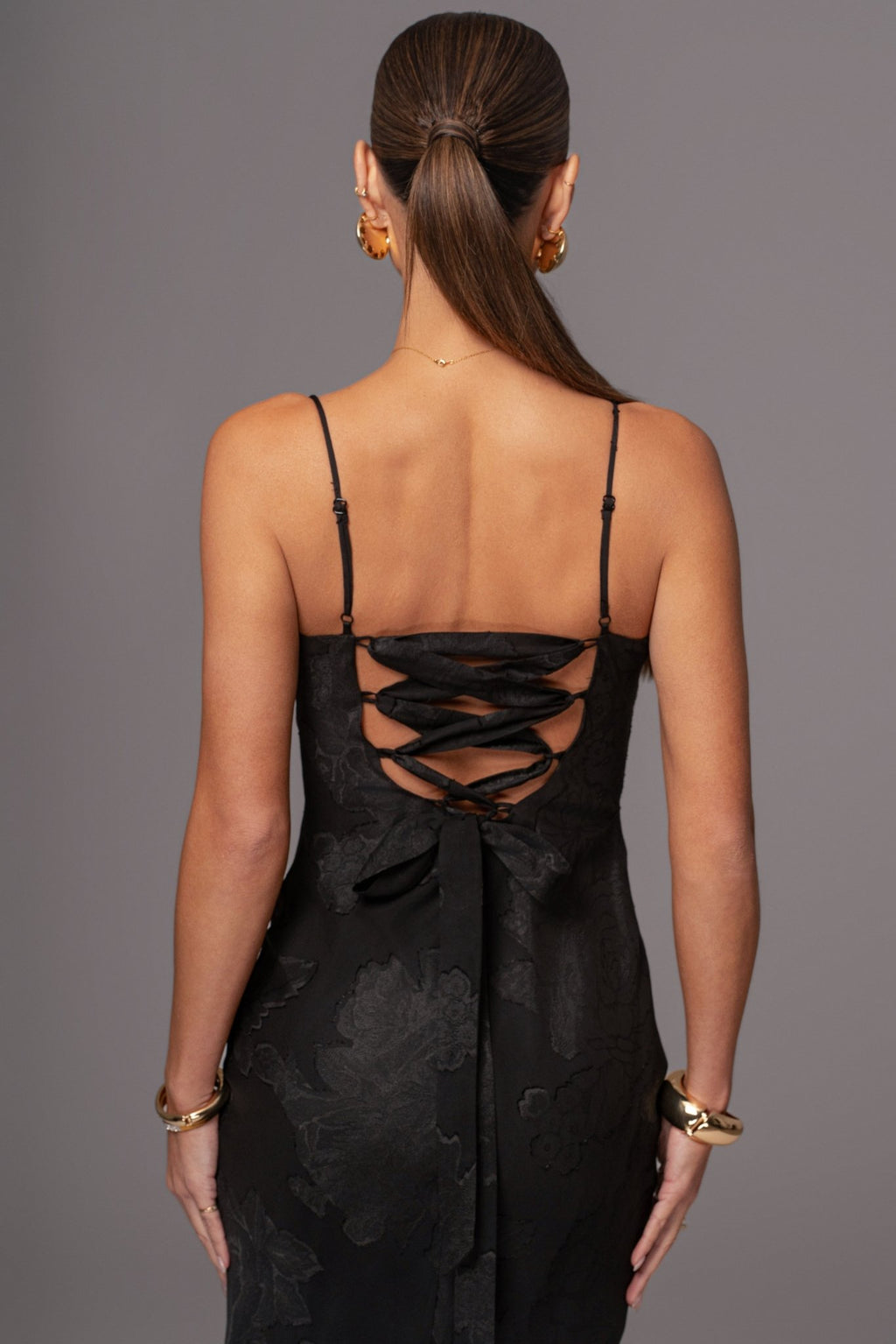 Black Midnight Magic Midi Dress