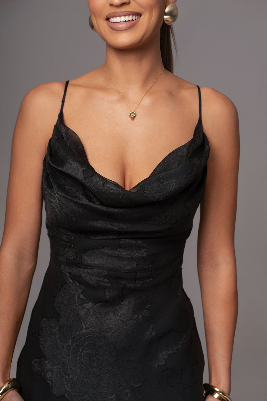 Black Midnight Magic Midi Dress