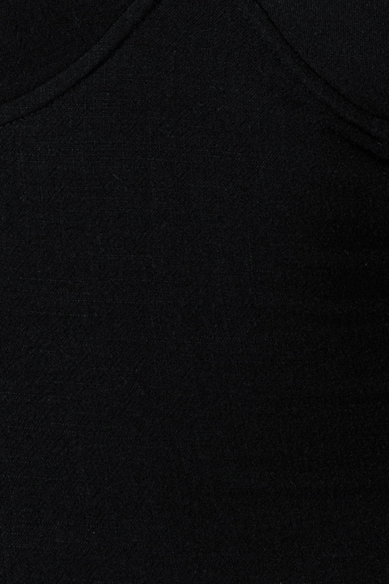 Black Secret Hideout Linen Dress