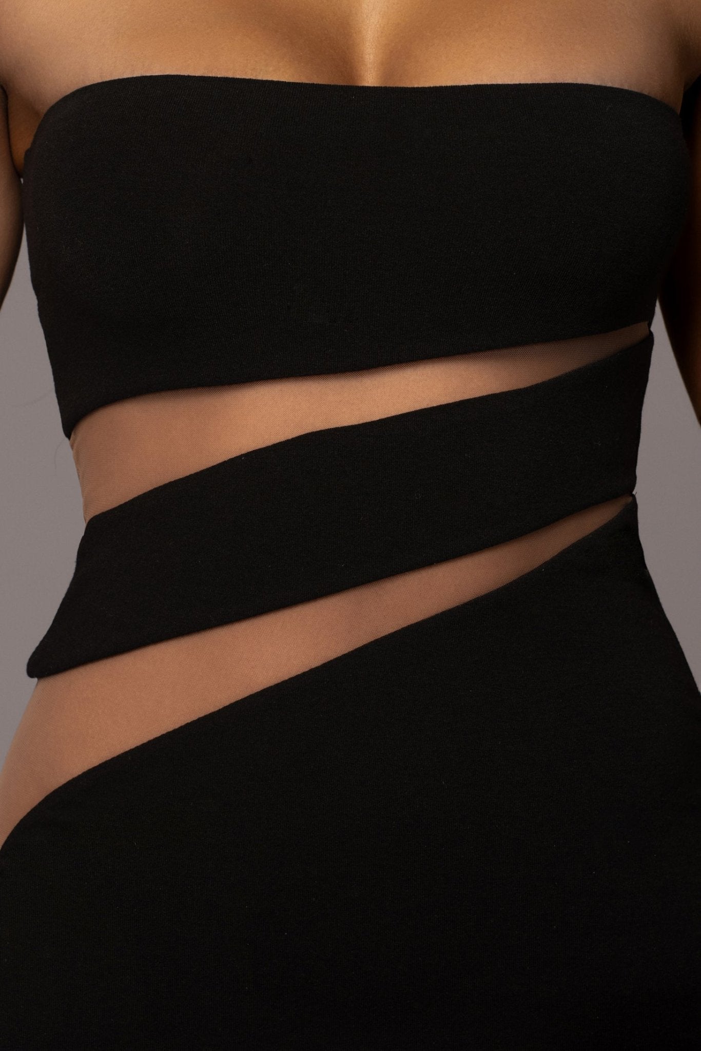 Black Unpredictable Midi Dress