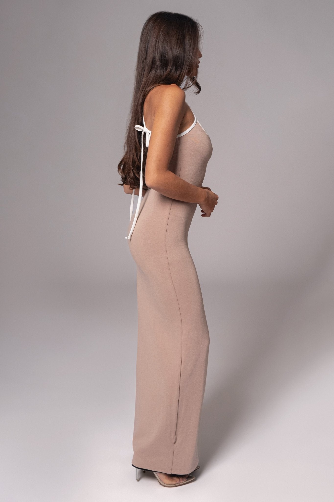 Black/Beige Shawna Reversible Maxi Dress