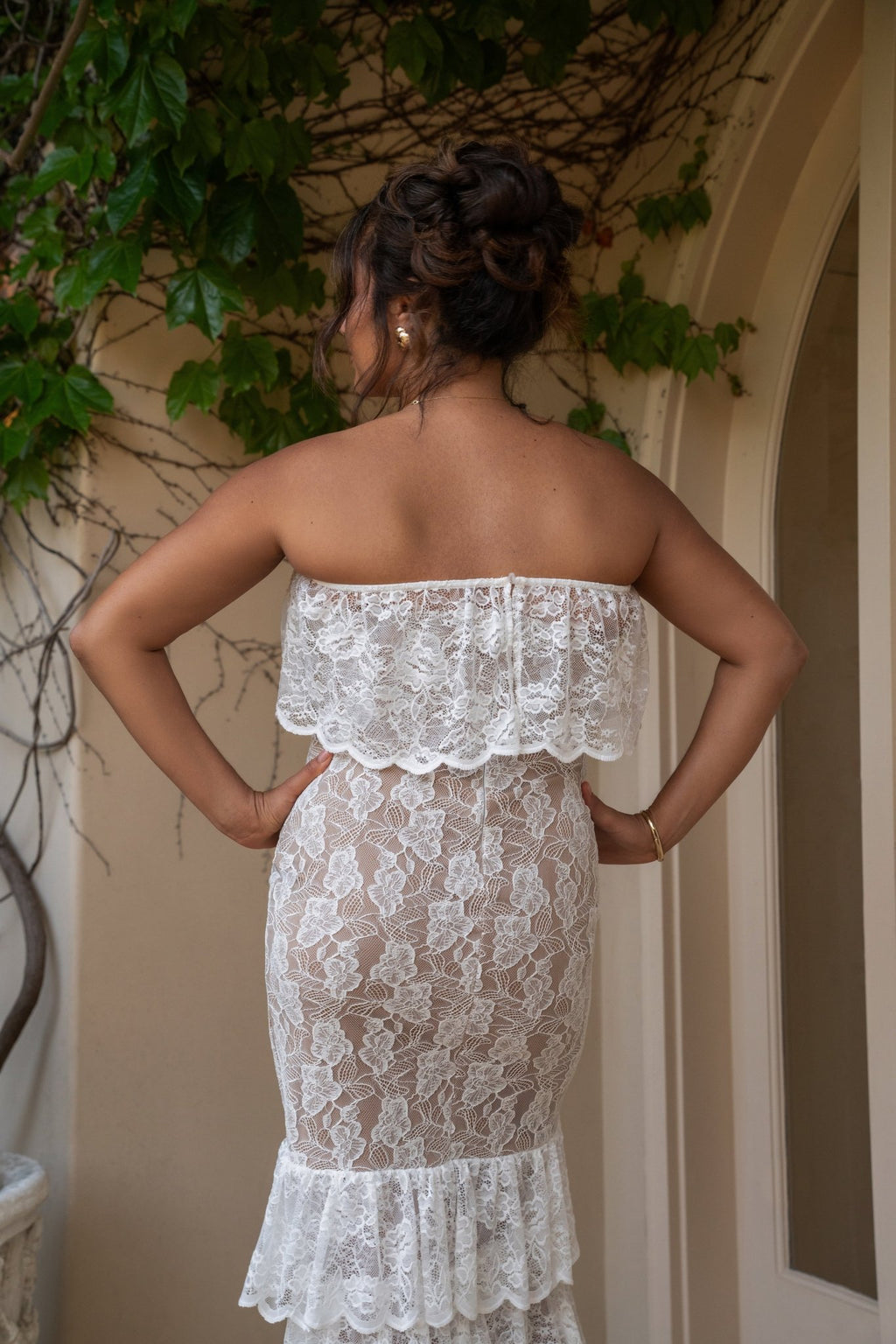 Ivory Fairytale Ending Lace Maxi Dress