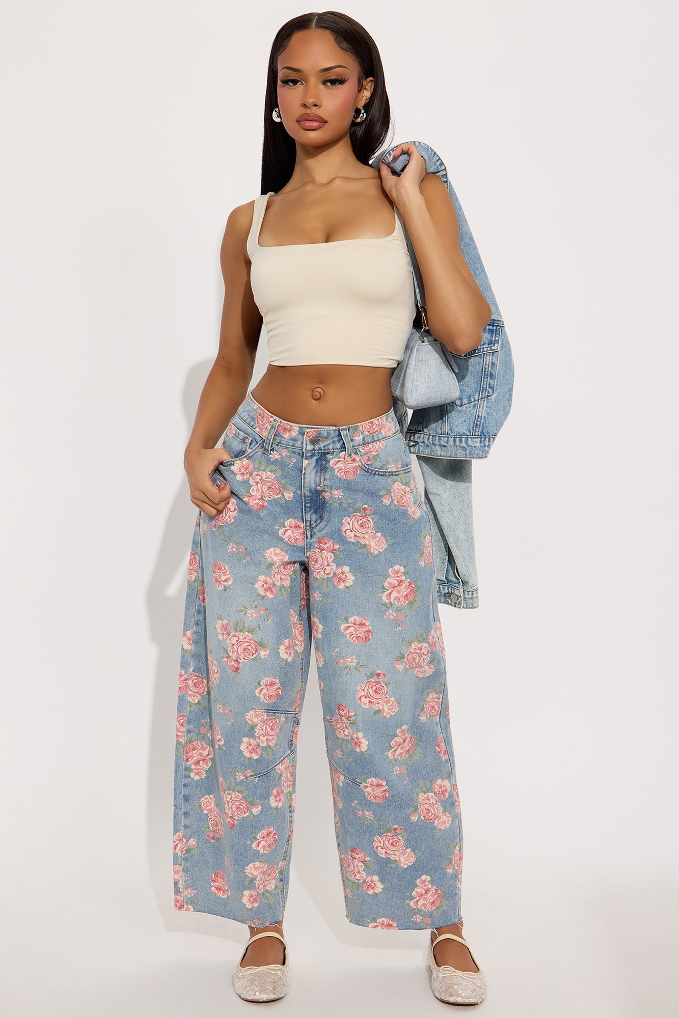 Let It Grow Barrel Leg Jean - Light Wash