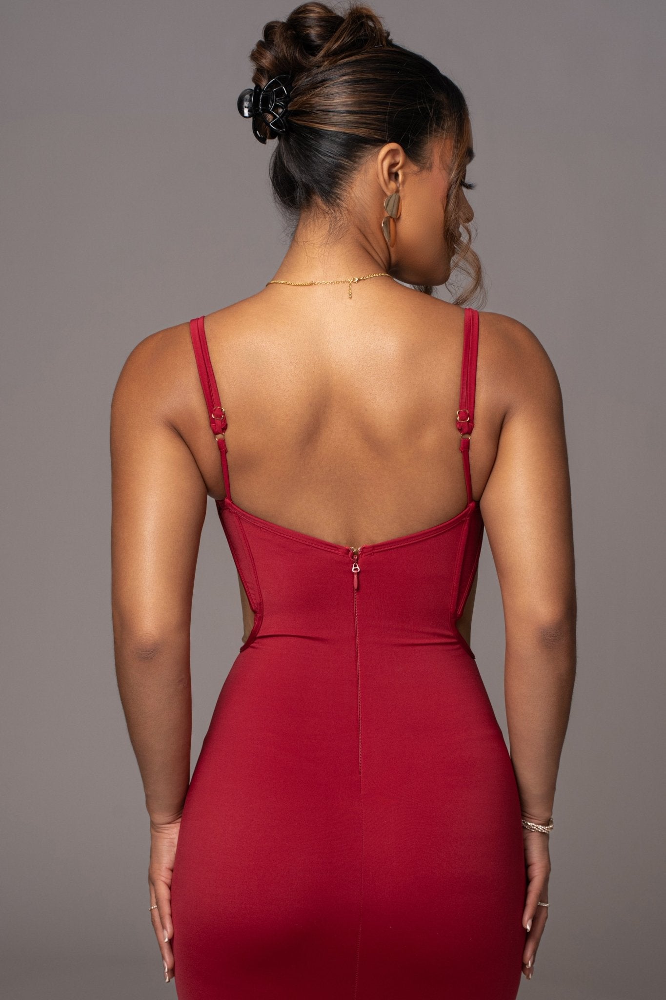 Red Enchantment Bustier Maxi Dress