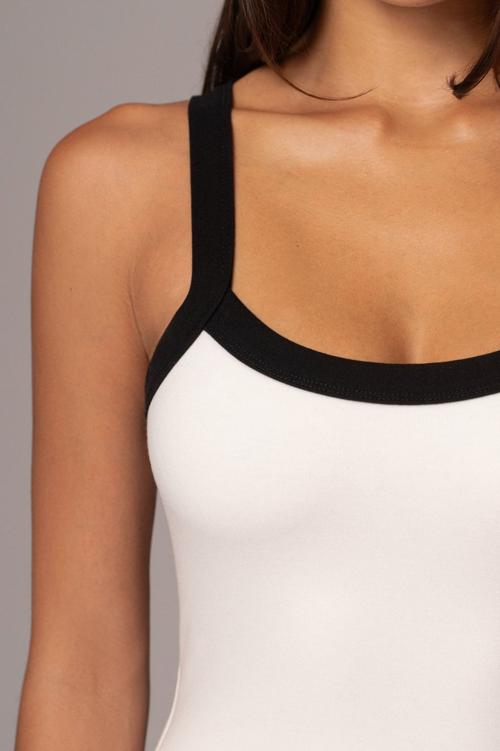 White Francesca Contrast Maxi Dress