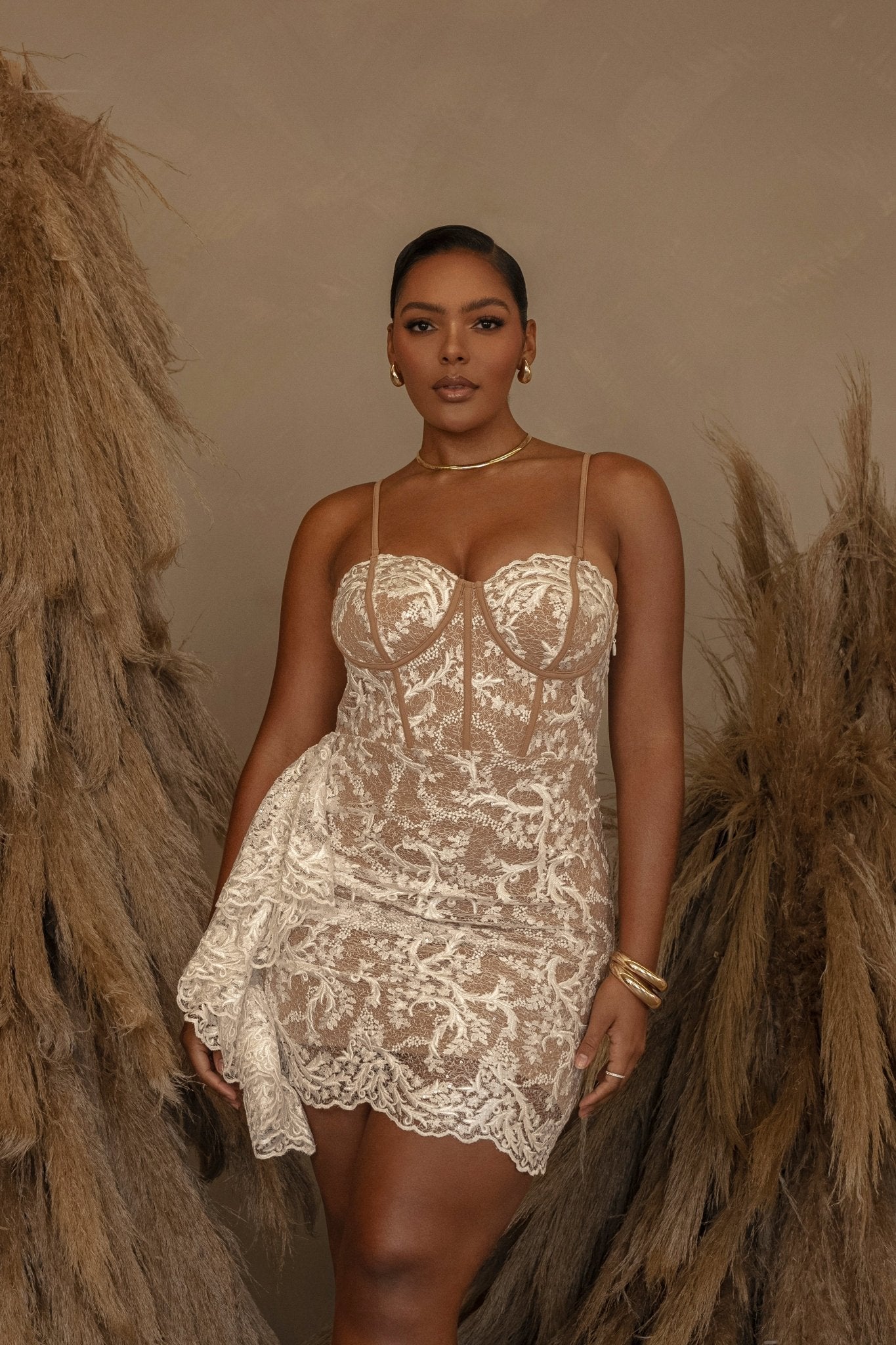 White Marilyn Lace Mini Dress