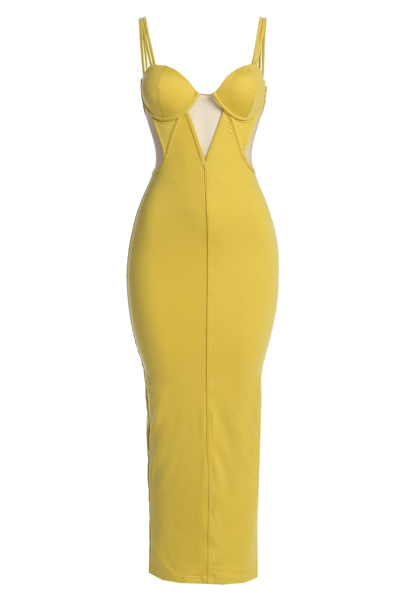 Yellow Enchantment Bustier Maxi Dress