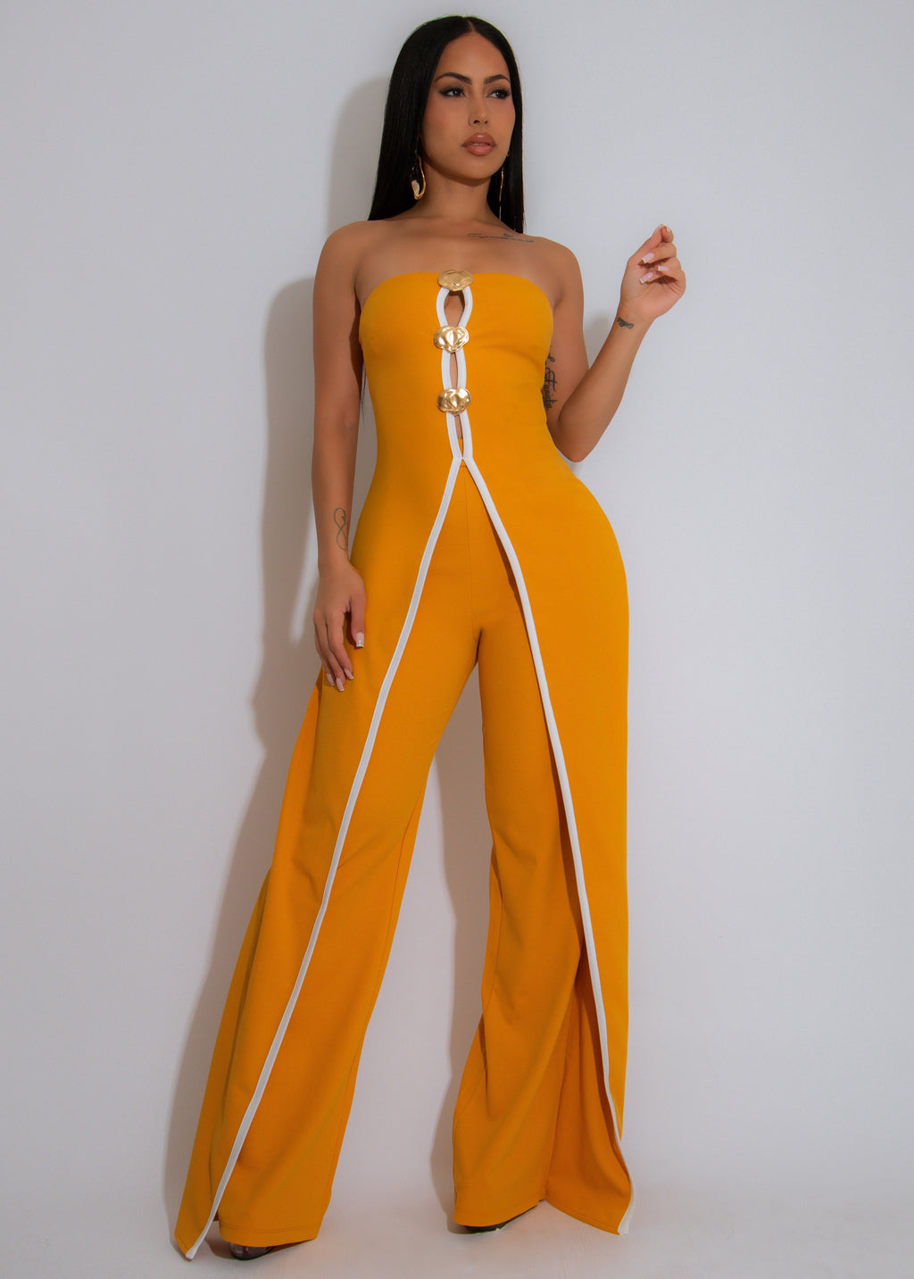 Vibe Check Jumpsuit Yellow